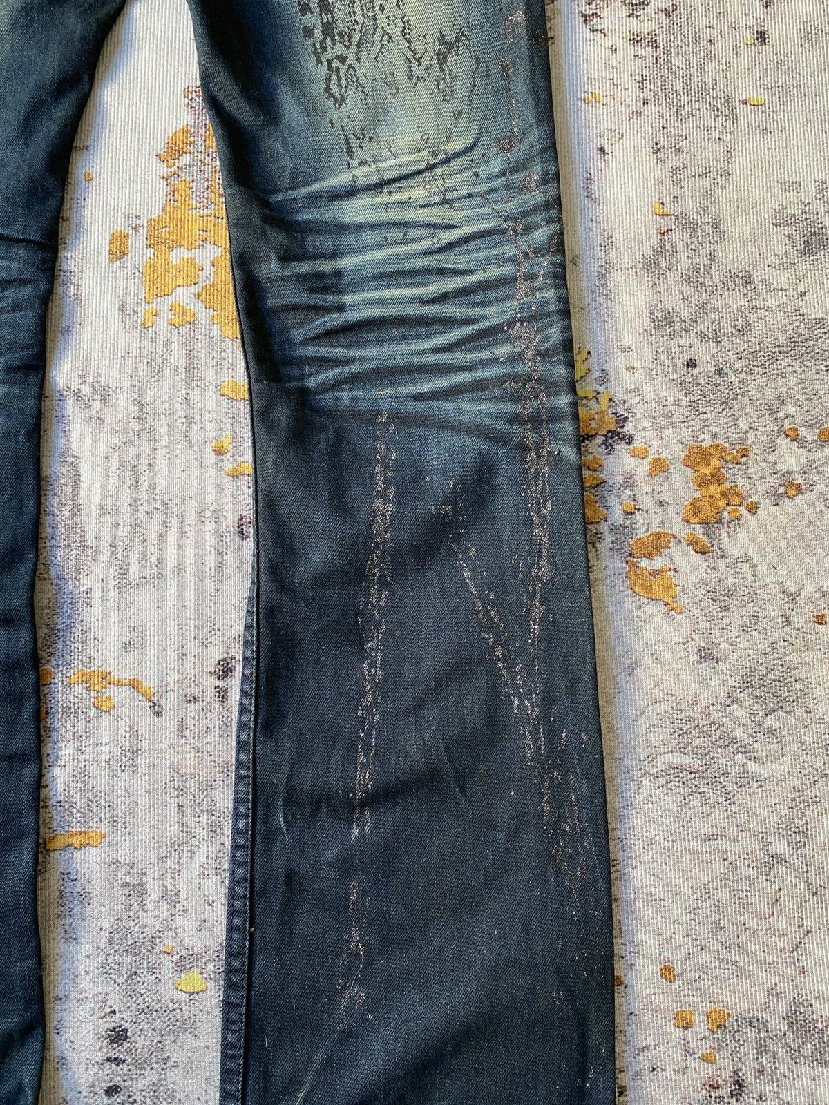 Japanese Brand Vice Fairy Claws Marks Design Gothic Punk Distressed Denim Size US 31 - 17 Thumbnail
