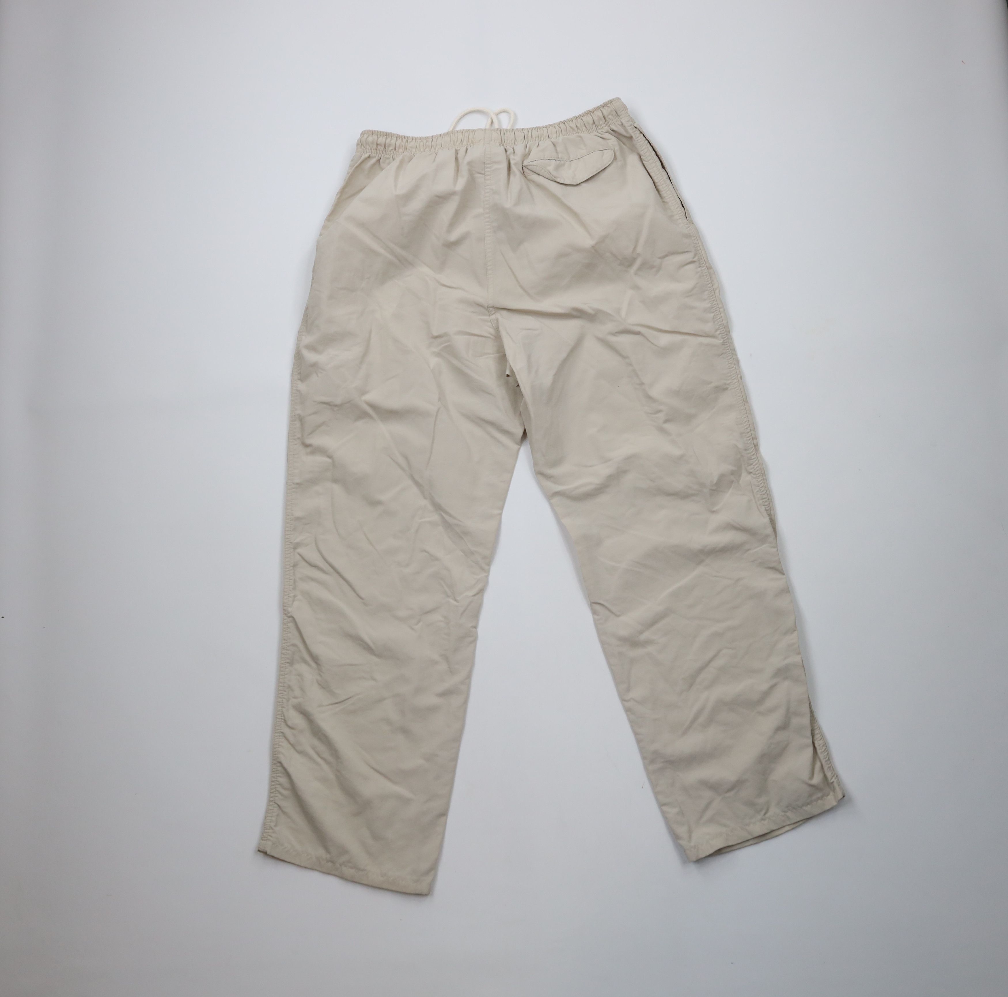Lands' End × Vintage Vintage 90s Lands End Wide Leg Windbreaker Pants Beige USA Size 38" / US 16 / IT 52 - 11 Thumbnail