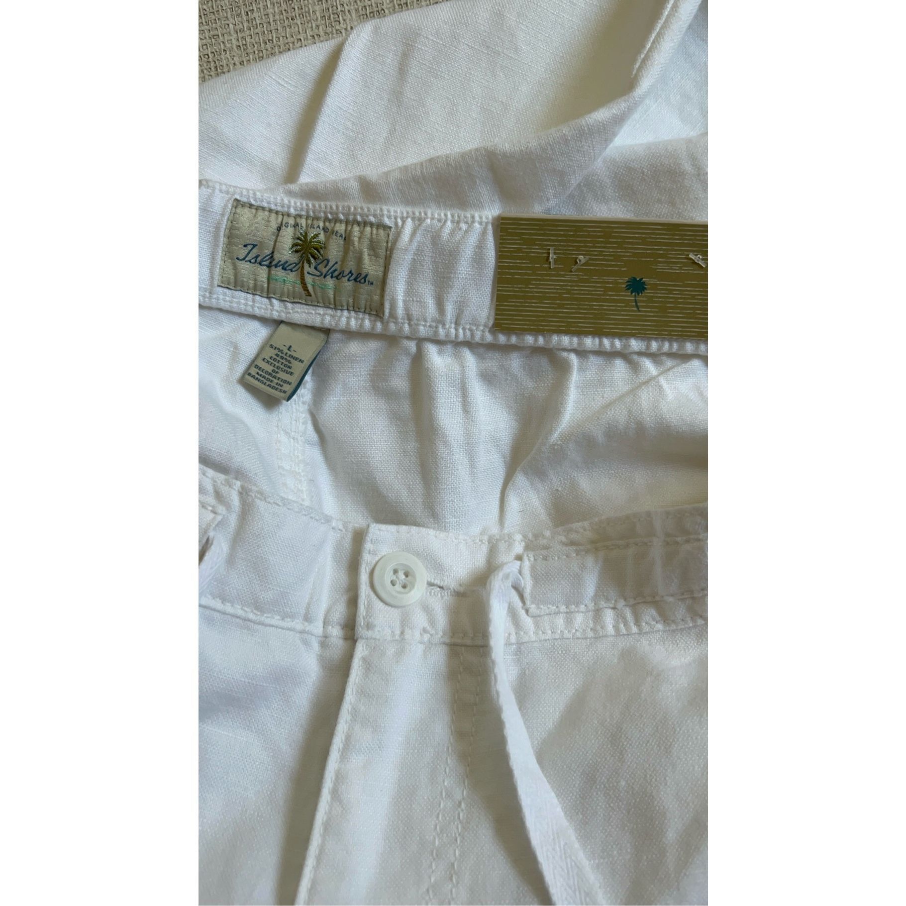 Island Shores Island Shores White Linen Pants Large Size 34" / US 12 / IT 48 - 11 Thumbnail