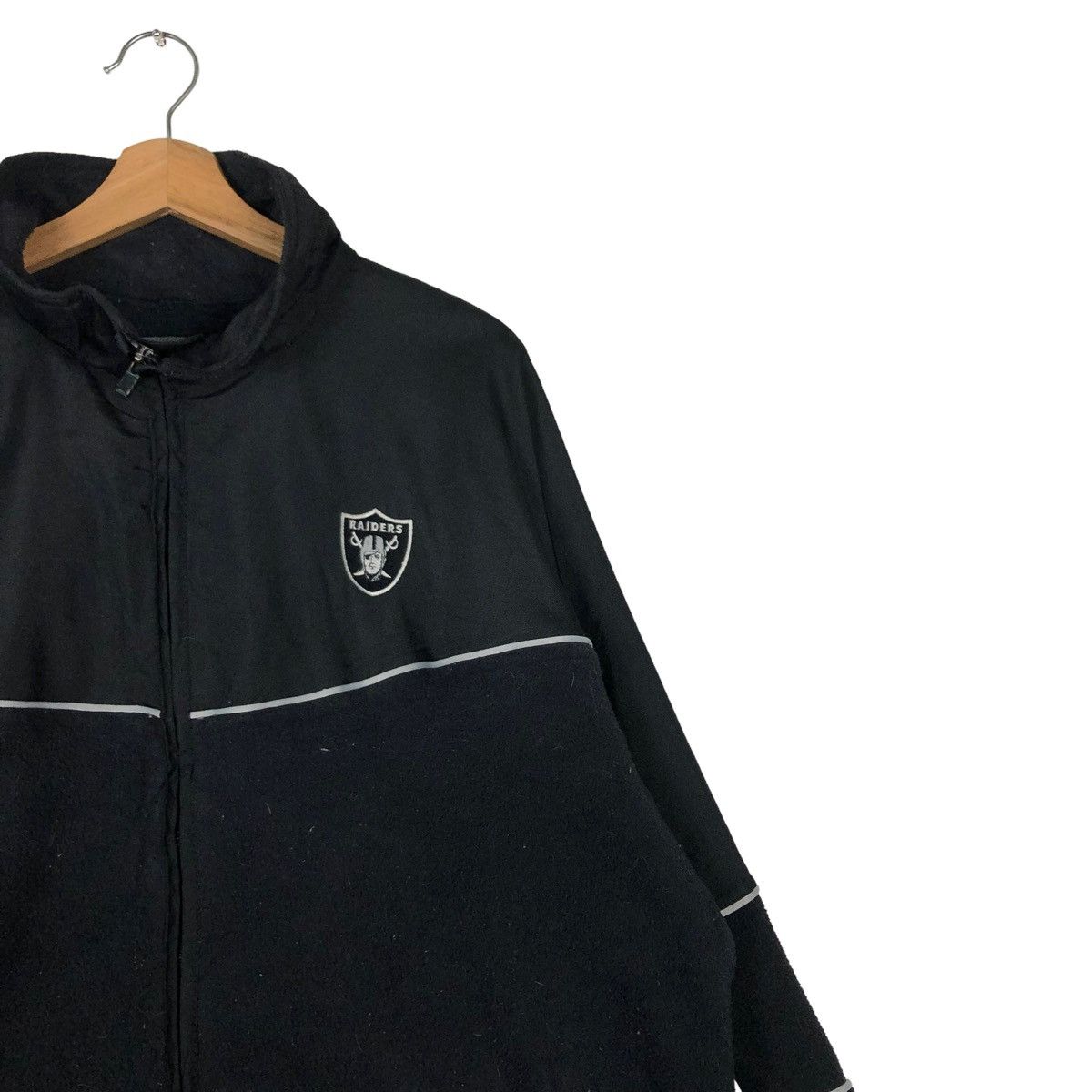 Nike 🔥VINTAGE NIKE RAIDERS NFL ZIPPER JACKET BIG LOGO Size US L / EU 52-54 / 3 - 6 Thumbnail