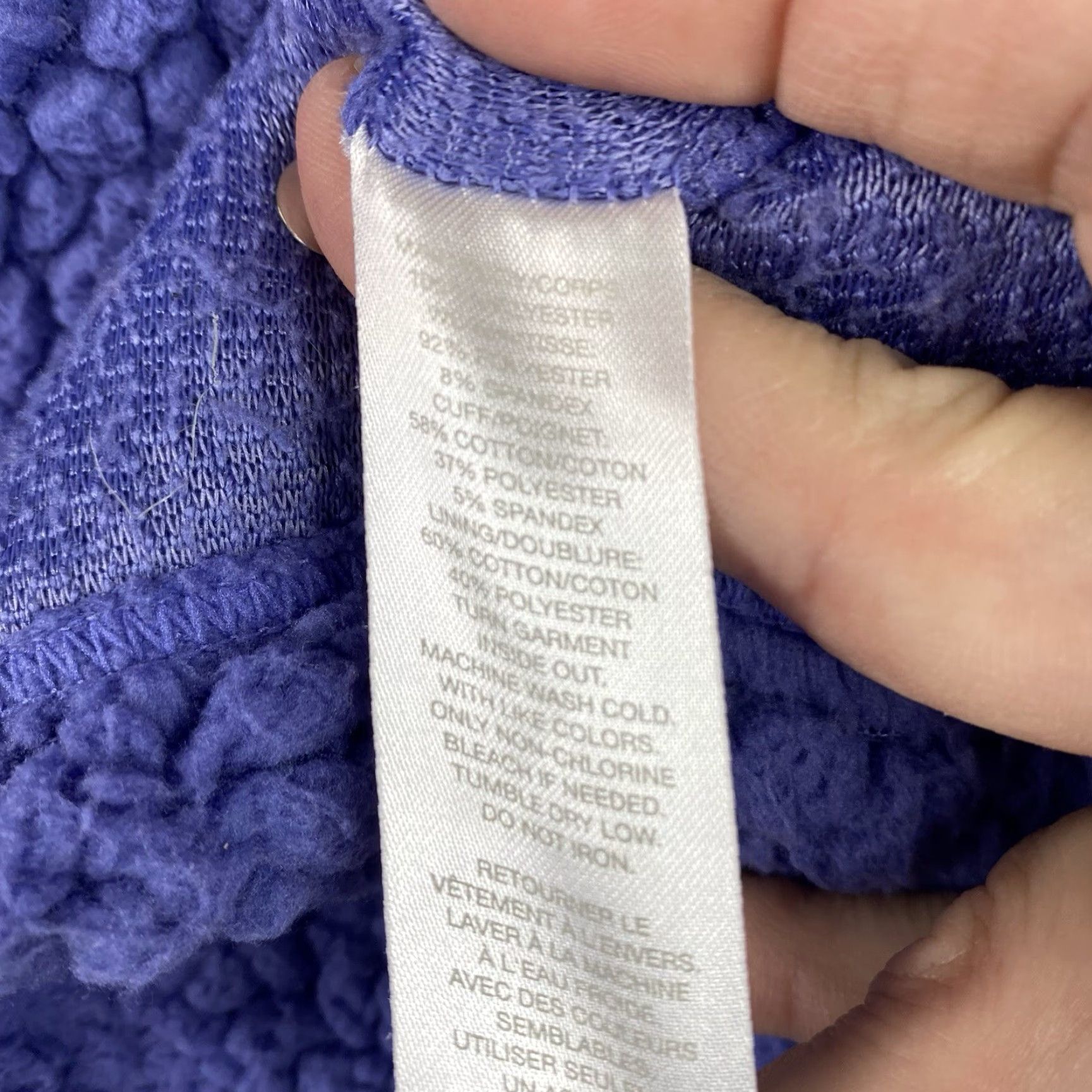 Vintage Zella Hoodie Womens XL Blue Fleece Pullover Top Lightweight Sherpa Zipless Hooded Pullover Casual Activewear (Adult) Womens Size XL / US 12-14 / IT 48-50 - 7 Thumbnail