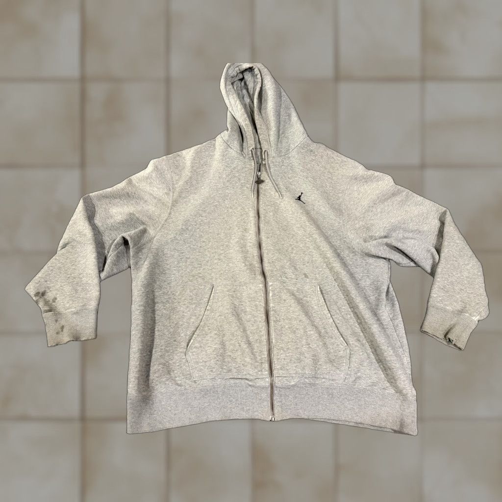 Jordan Brand Jordan Hoodie Mens XL Gray Full Zip Sweatshirt Fleece Jumpman Logo Athletic Size US XL / EU 56 / 4 - 1 Thumbnail