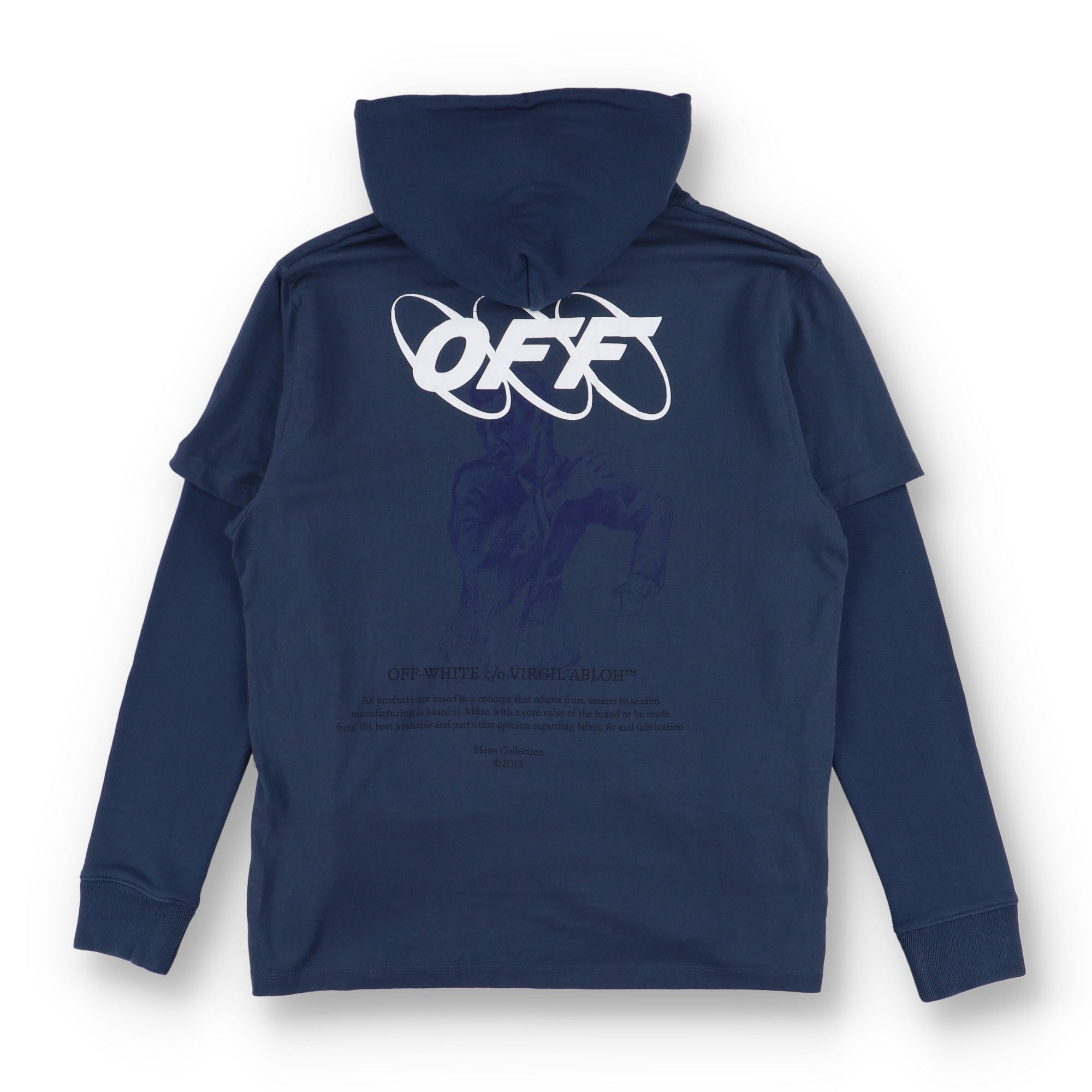 Off-White Blue Mirko First Oversized Layered Tee Hoodie Size US M / EU 48-50 / 2 - 1 Thumbnail