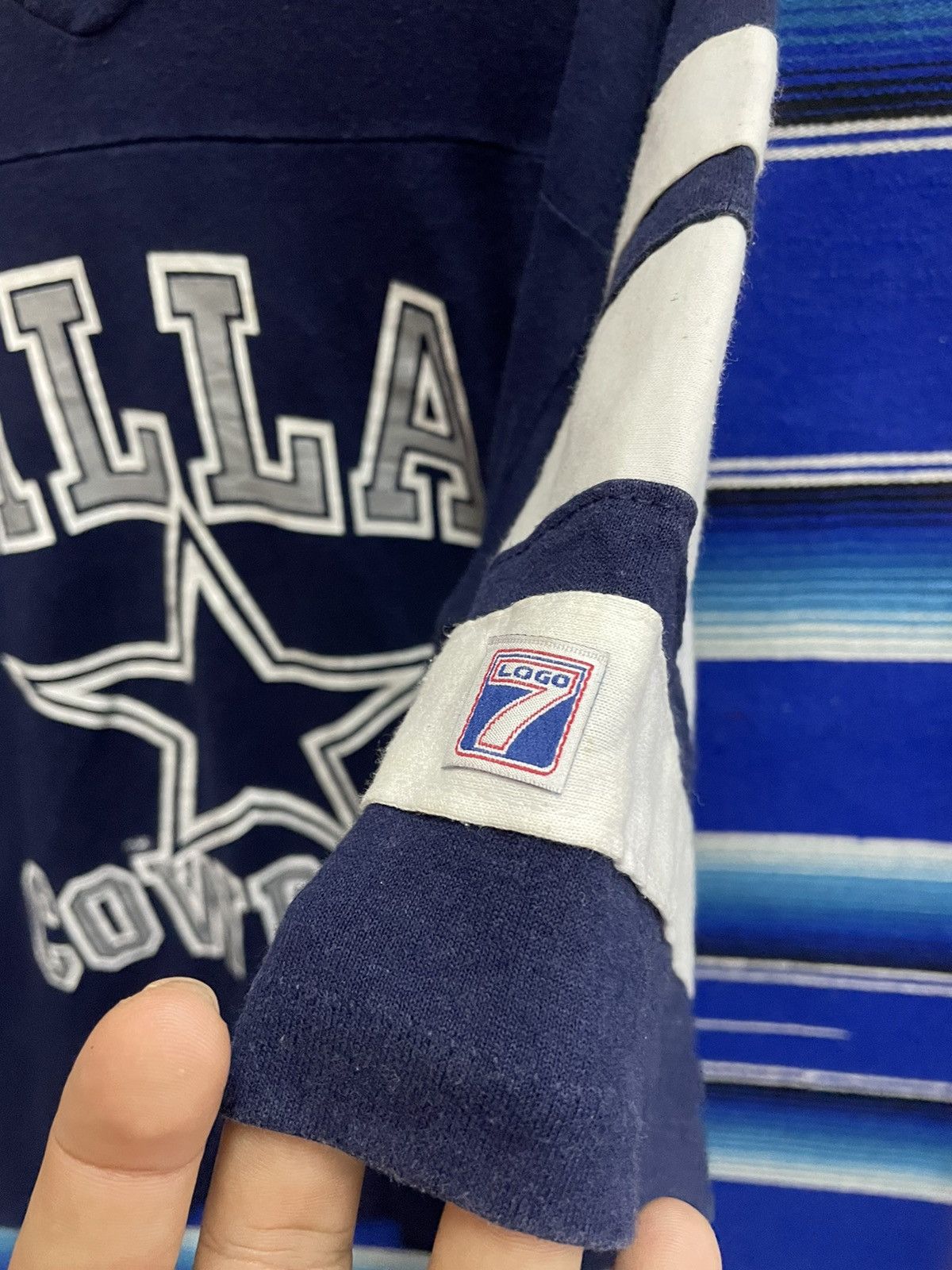 Logo 7 DALLAS COWBOYS 90s THREE QUATER TEE Size US M / EU 48-50 / 2 - 5 Thumbnail