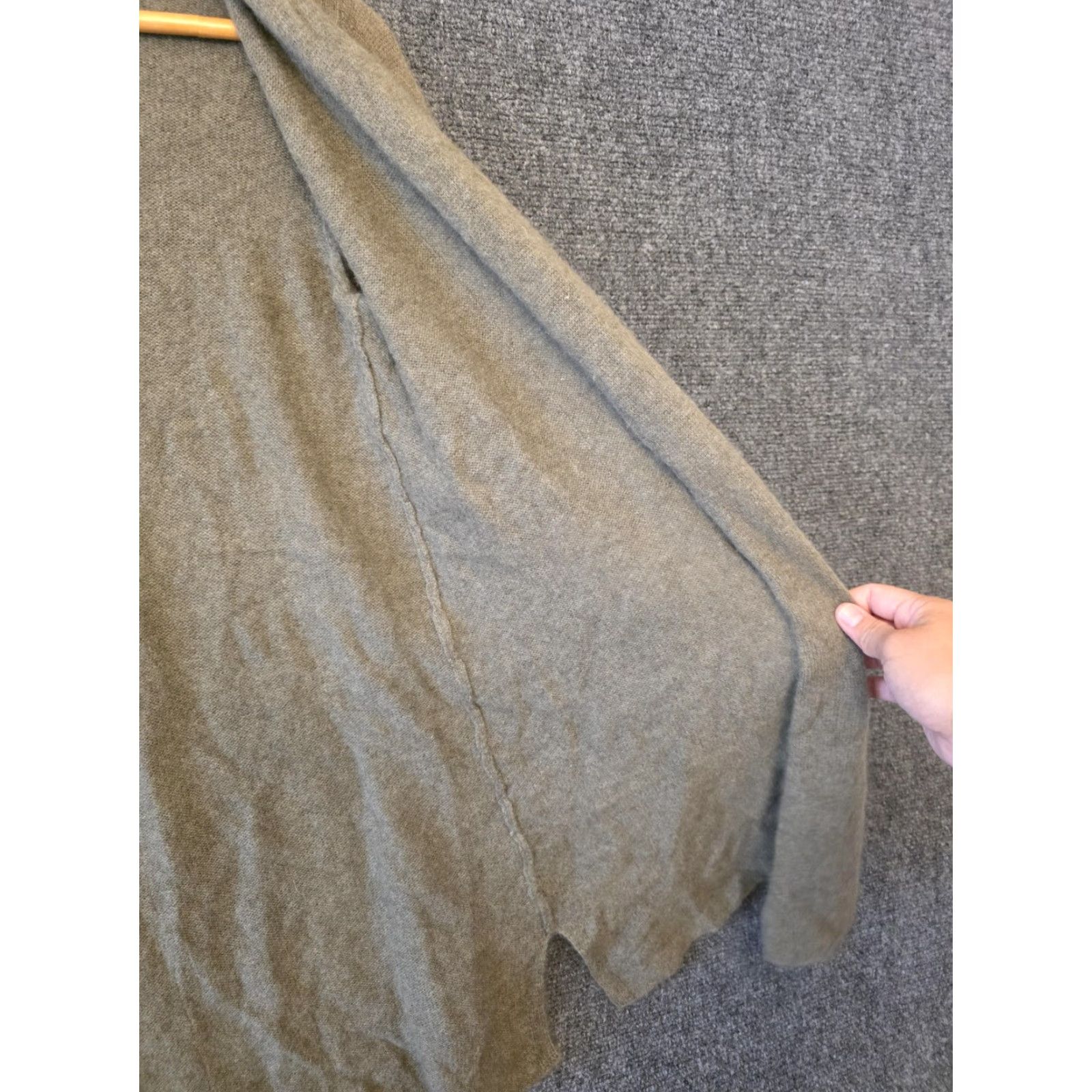 Vintage Kenar Cardigan Sweater Womens Medium Green 100% Cashmere Open Front Longline Mens Womens Girls Boys Size M / US 6-8 / IT 42-44 - 7 Thumbnail