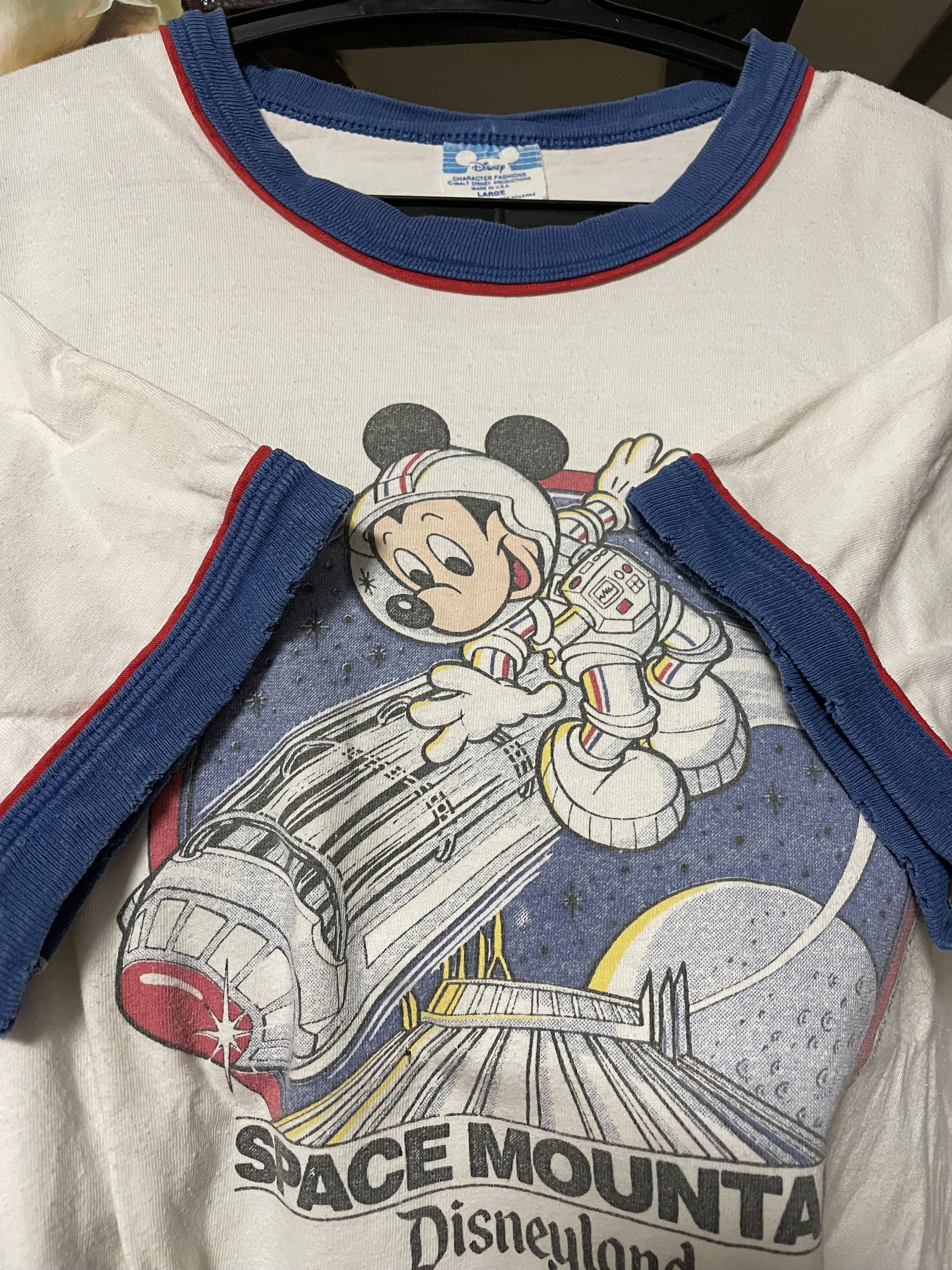 Vintage 80s Disneyland Space Mountain W/ Free 80s Mickey Size US L / EU 52-54 / 3 - 3 Thumbnail