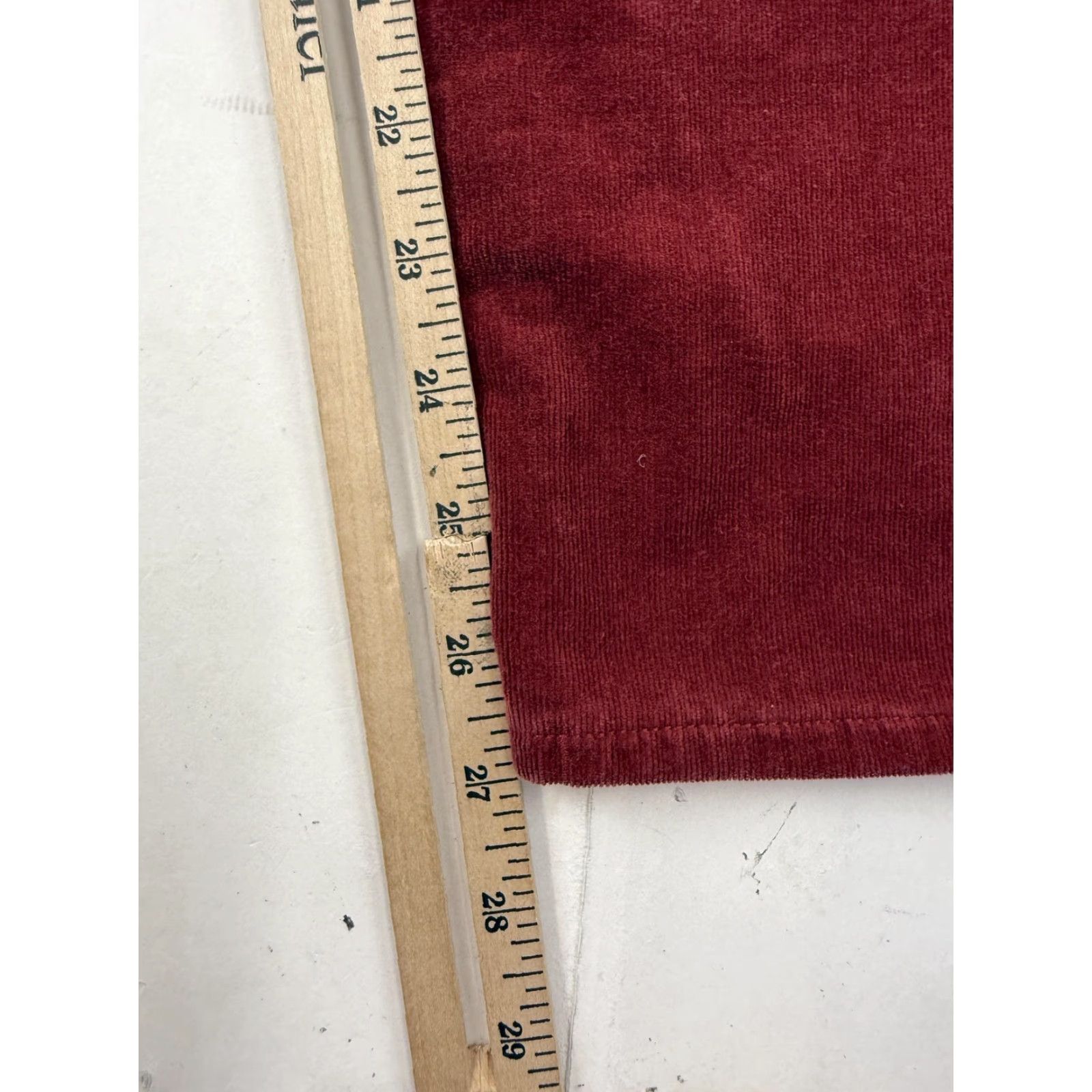 Soft Surroundings Soft Surroundings Womens 8 Red Corduroy Straight Leg Stretch Casual Fall Pants Size 30" / US 8 / IT 44 - 7 Thumbnail