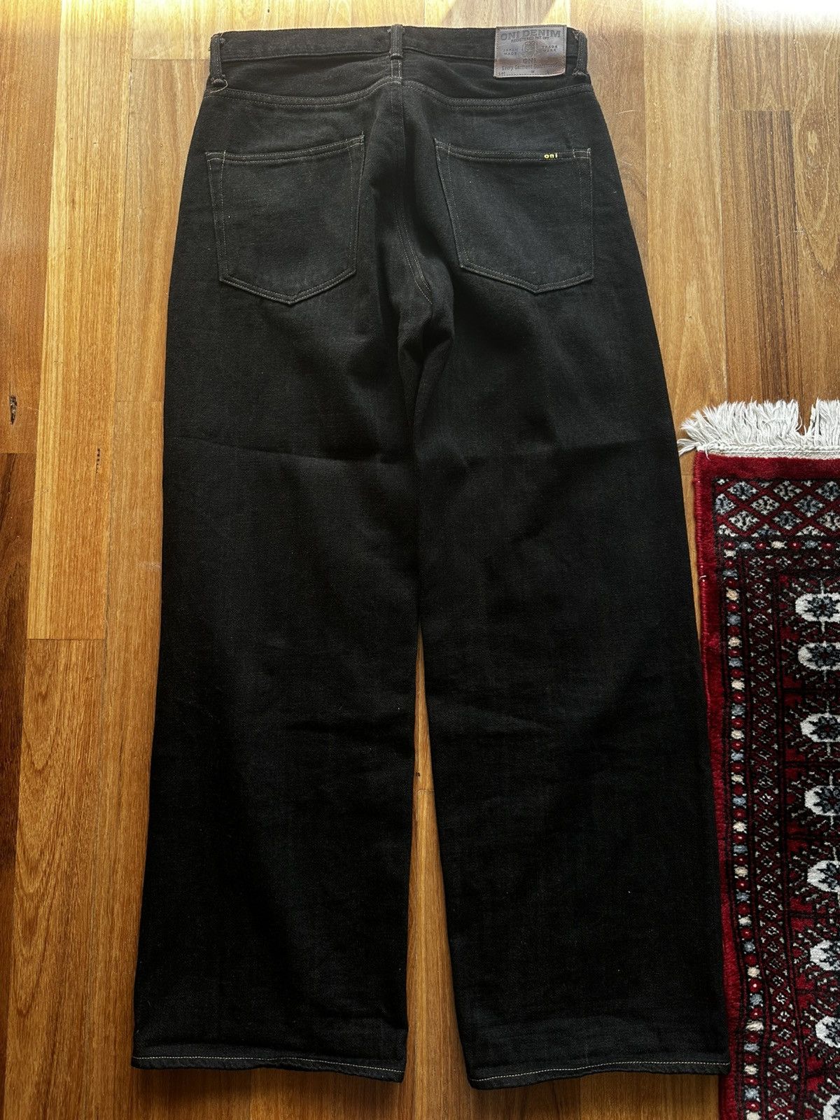 Oni ONI Denim 222-BKOL 12.5oz Black/Olive Wide Straight Jean W32 Size US 32 / EU 48 - 17 Thumbnail