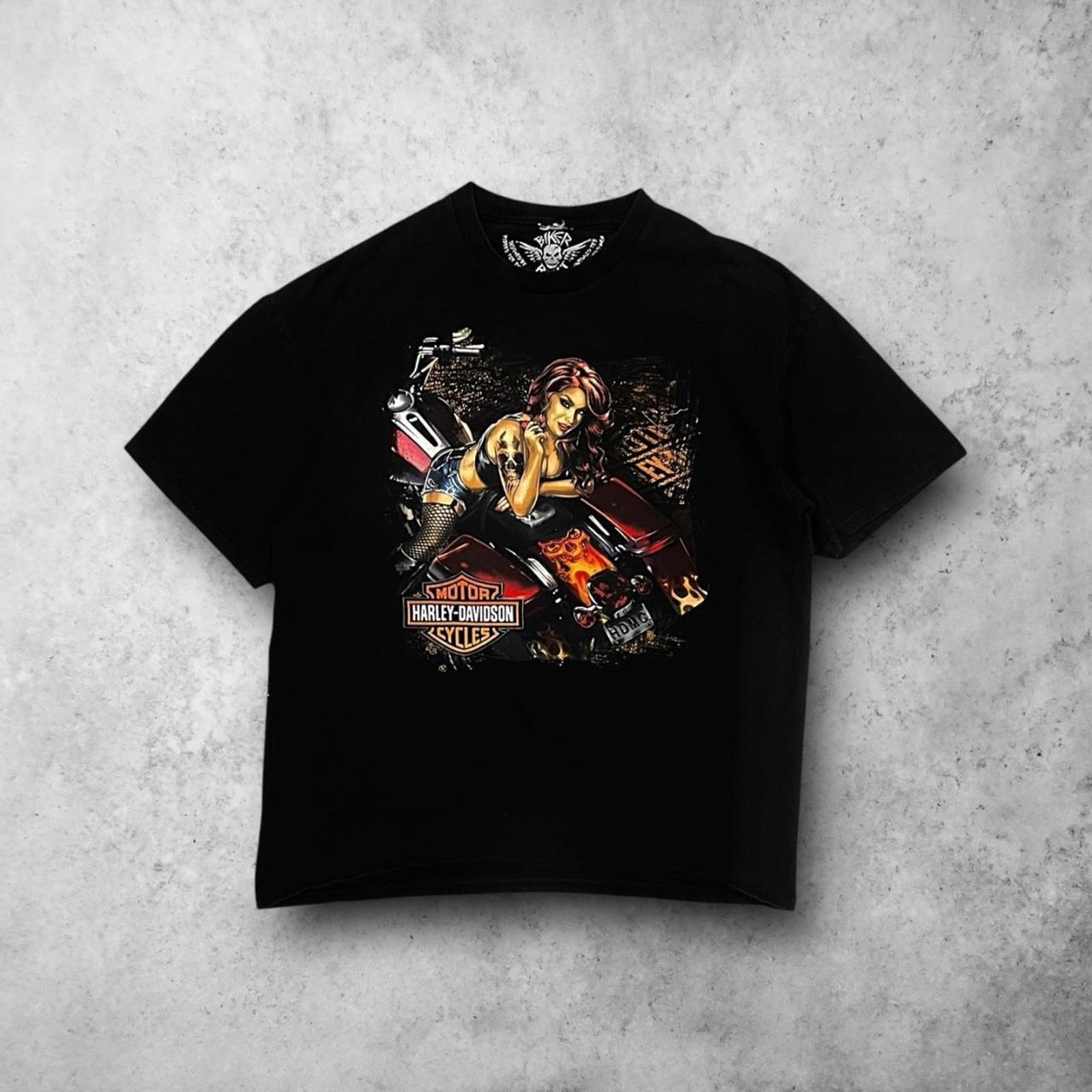 Harley Davidson Harley-Davidson Black Graphic T-Shirt of Woman Motorcycle Size US L / EU 52-54 / 3 - 1 Thumbnail