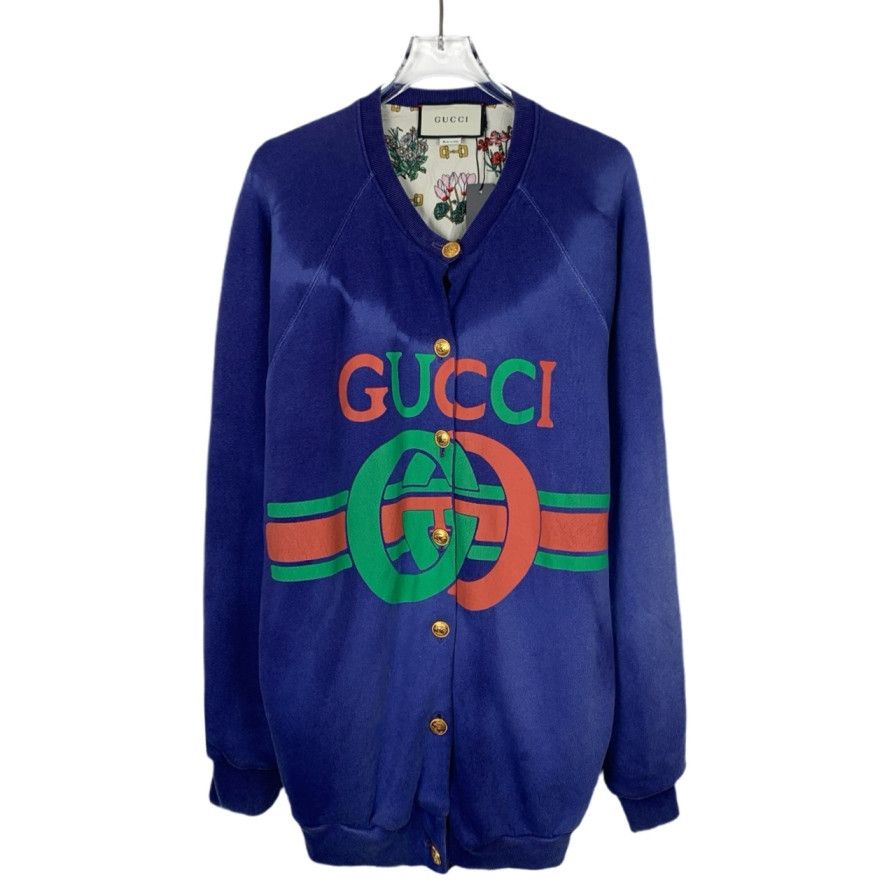 Gucci Gucci Cardigan Blue Cotton Jacket (Size XS) Size US XS / EU 42 / 0 - 1 Thumbnail