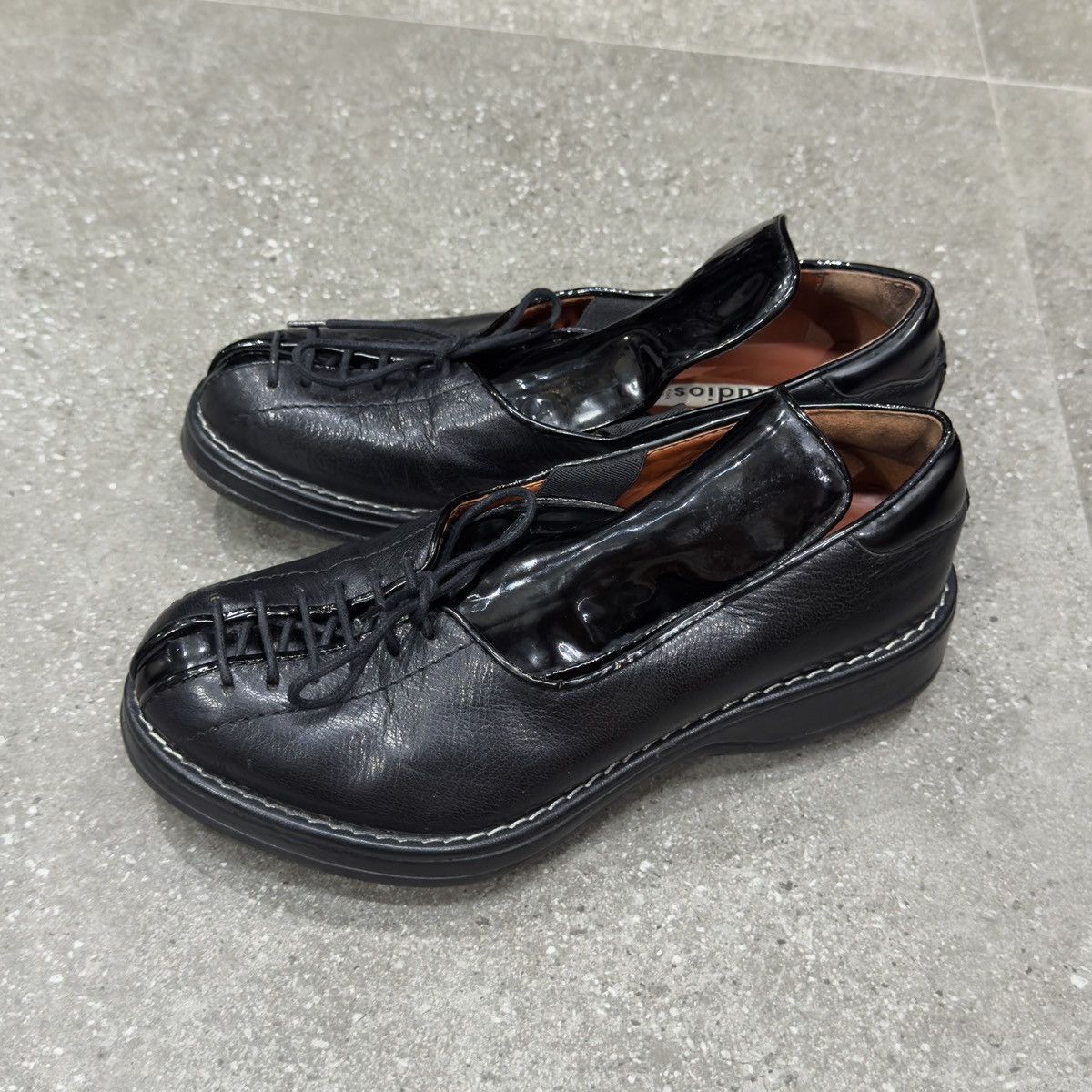 Acne Studios Front Lace Up Leather Shoes in Black, Women's (Size 6)