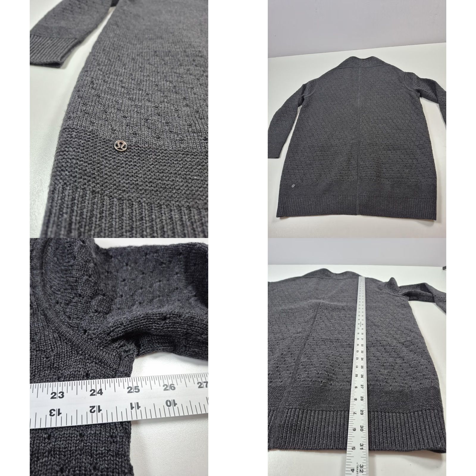Lululemon Lululemon Cardigan Sweater Women's M/L Gray Open Front V-Neck Pockets Long Sleeve 100% Merino Wool Cardigan Oversized Size M / US 6-8 / IT 42-44 - 8 Thumbnail
