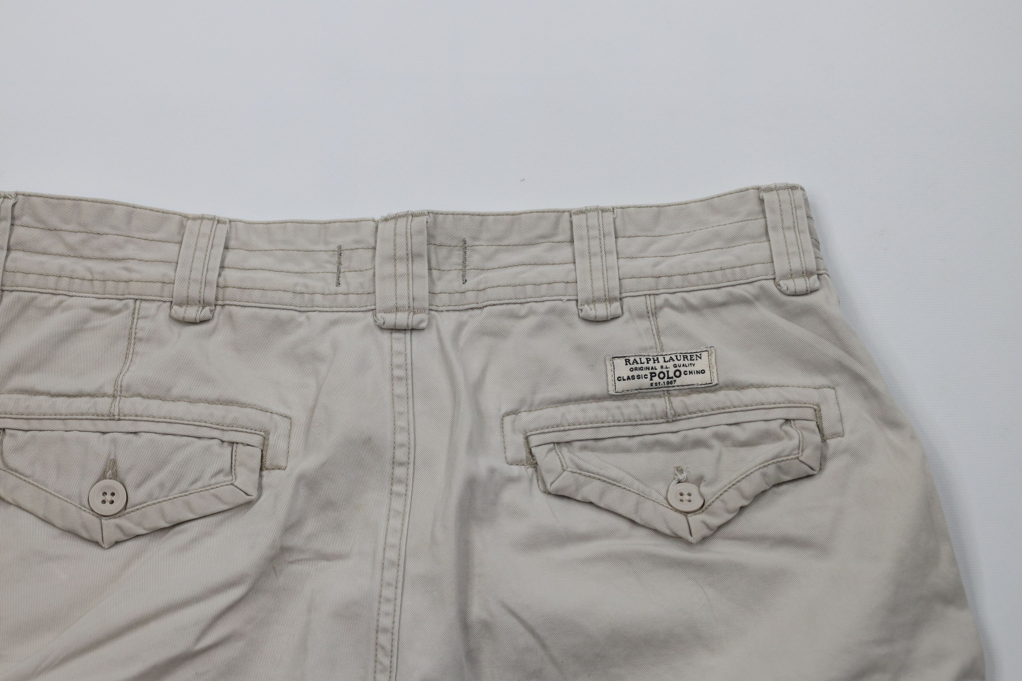 Ralph Lauren Vintage 90s Ralph Lauren Cargo Shorts Beige Cotton Size US 34 / EU 50 - 10 Thumbnail