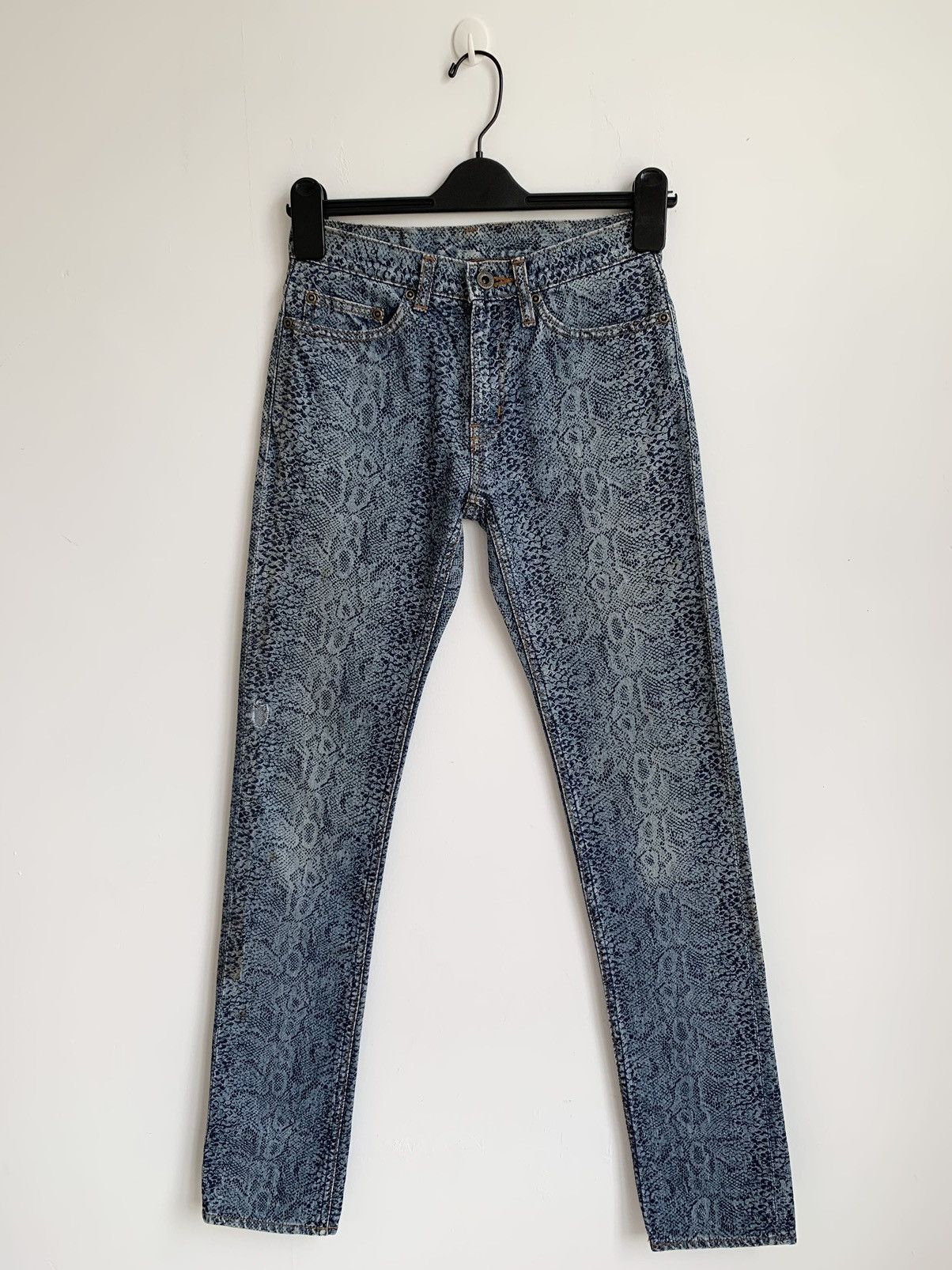 2000s Hysteric Glamour Snake Pattern Skinny Jeans