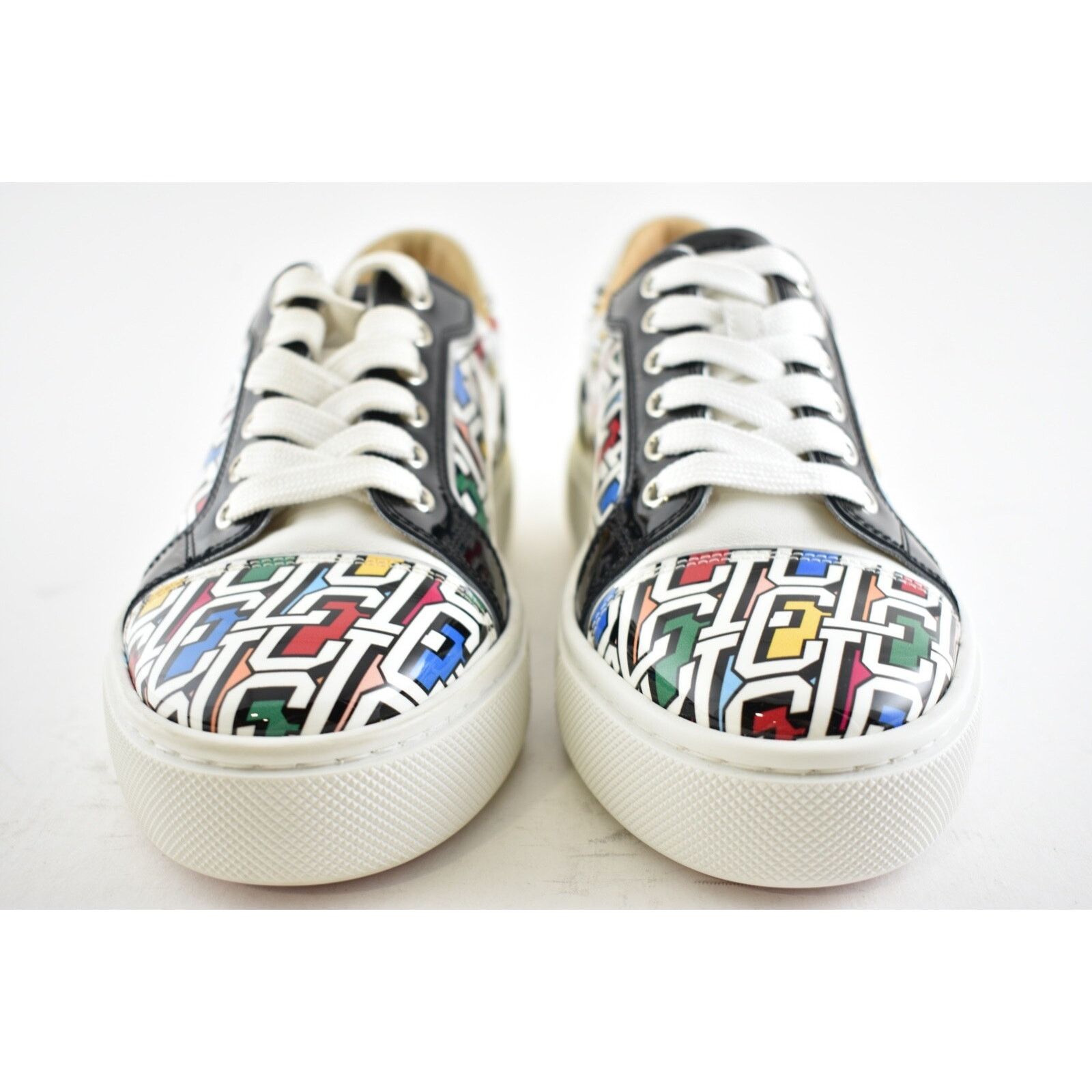 Christian Louboutin Christian Louboutin Black White Lace Up Low Top Sneaker 36.5 Size US 6.5 / IT 36.5 - 5 Thumbnail