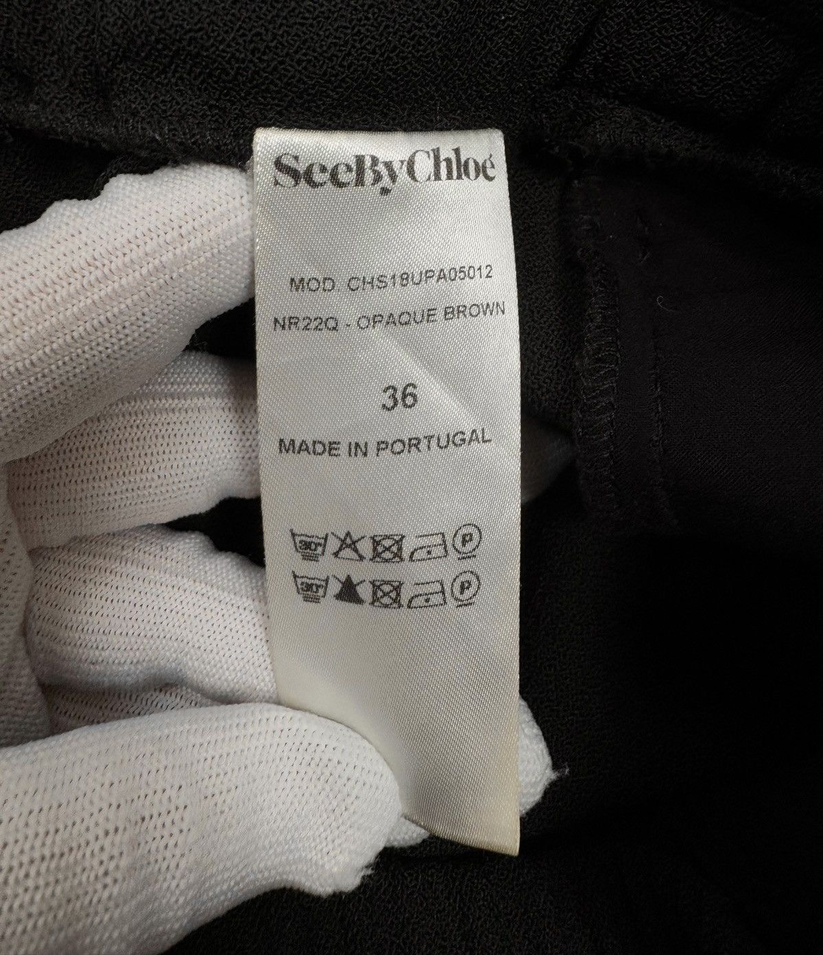 See by Chloe See by Chloe Wide Leg Trousers Cropped Polyester size 36 Size 26" / US 2 / IT 38 - 10 Thumbnail