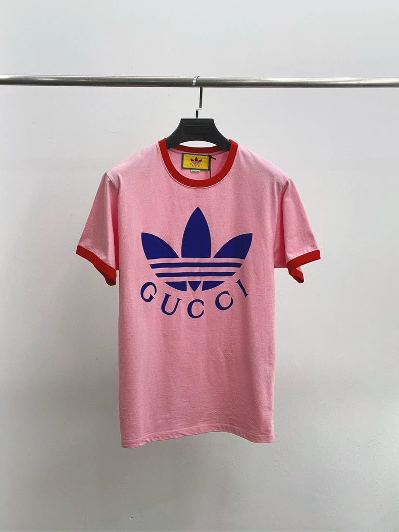 Gucci Gucci Adidas Pink Graphic Short Sleeve Shirt Size US S / EU 44-46 / 1 - 1 Thumbnail