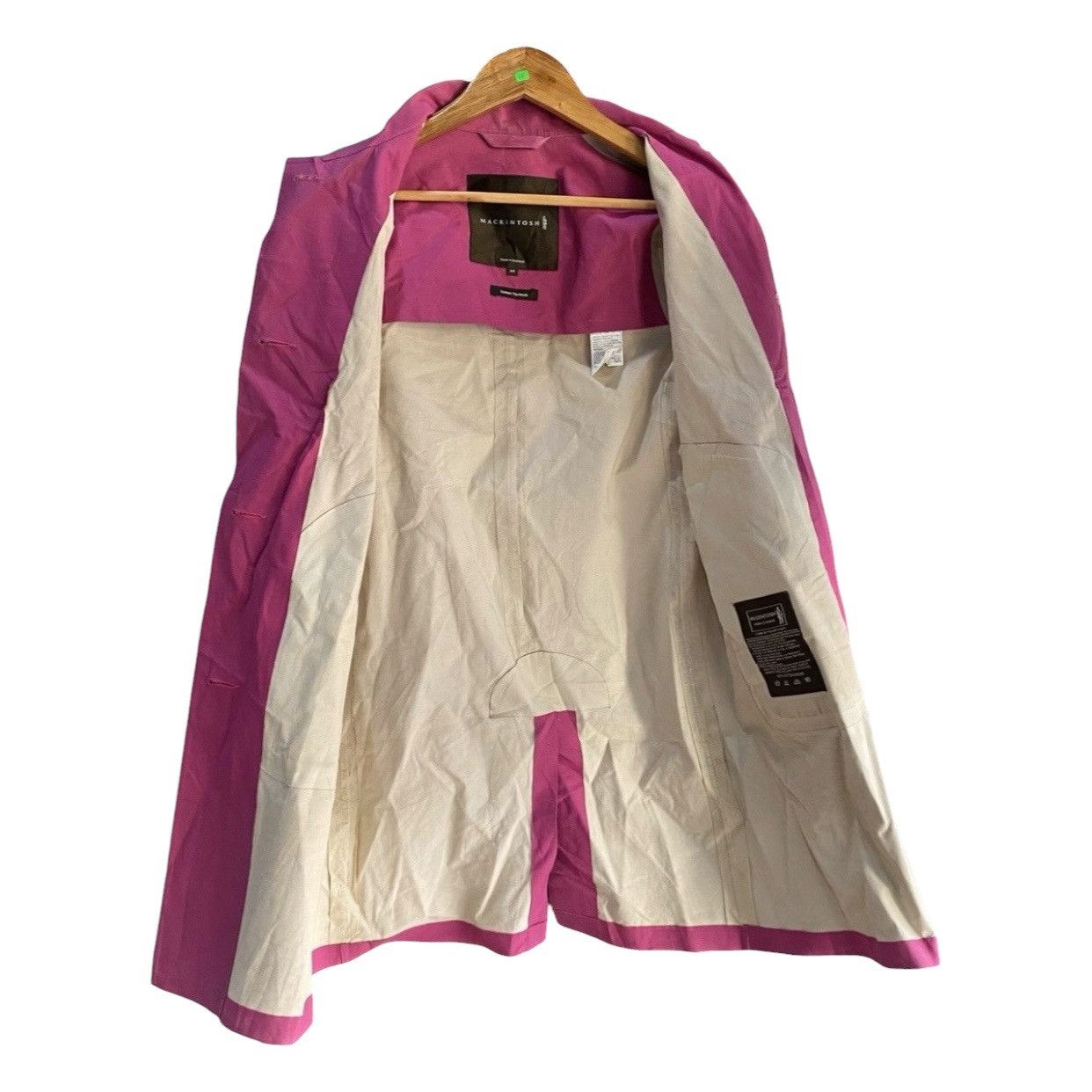 Mackintosh Archival Mackintosh Genuine Handmade Pink Cotton Rain Coat Size XXS / US 00 / IT 34 - 3 Thumbnail