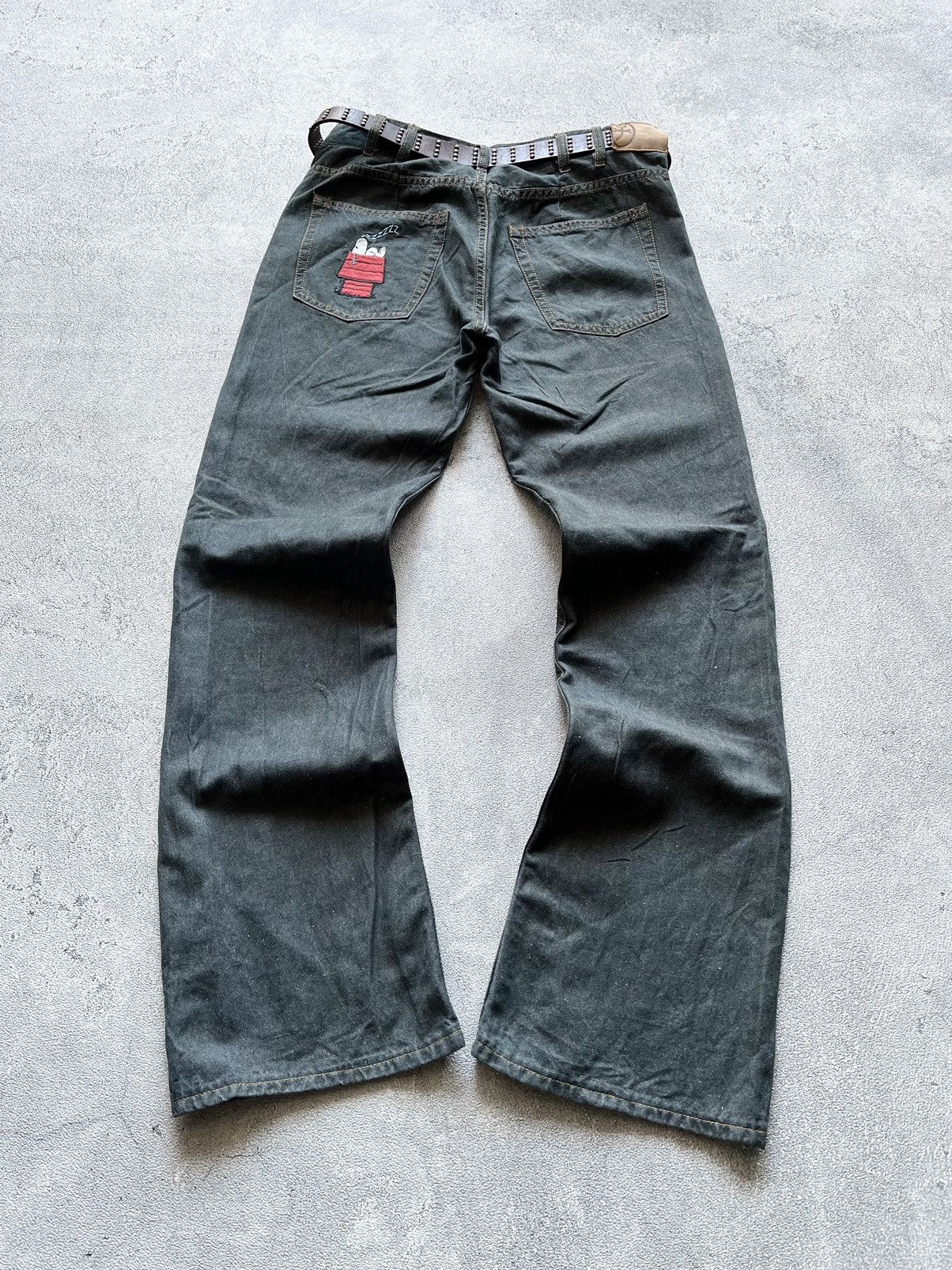 If Six Was Nine 2000s JC De CASTELBAJAC SNOOPY FLARE JEAN Size US 30 / EU 46 - 6 Thumbnail