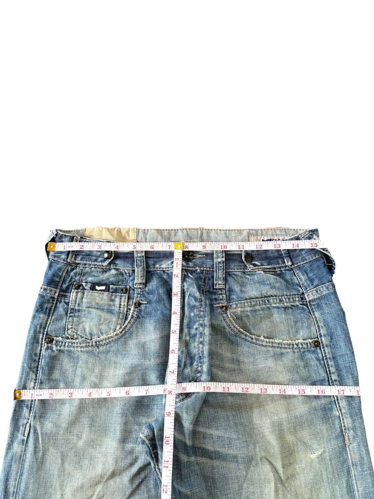 JNCO Vintage Japanese Brand Mud Wash Distress Baggy Jeans Size US 30 / EU 46 - 6 Thumbnail
