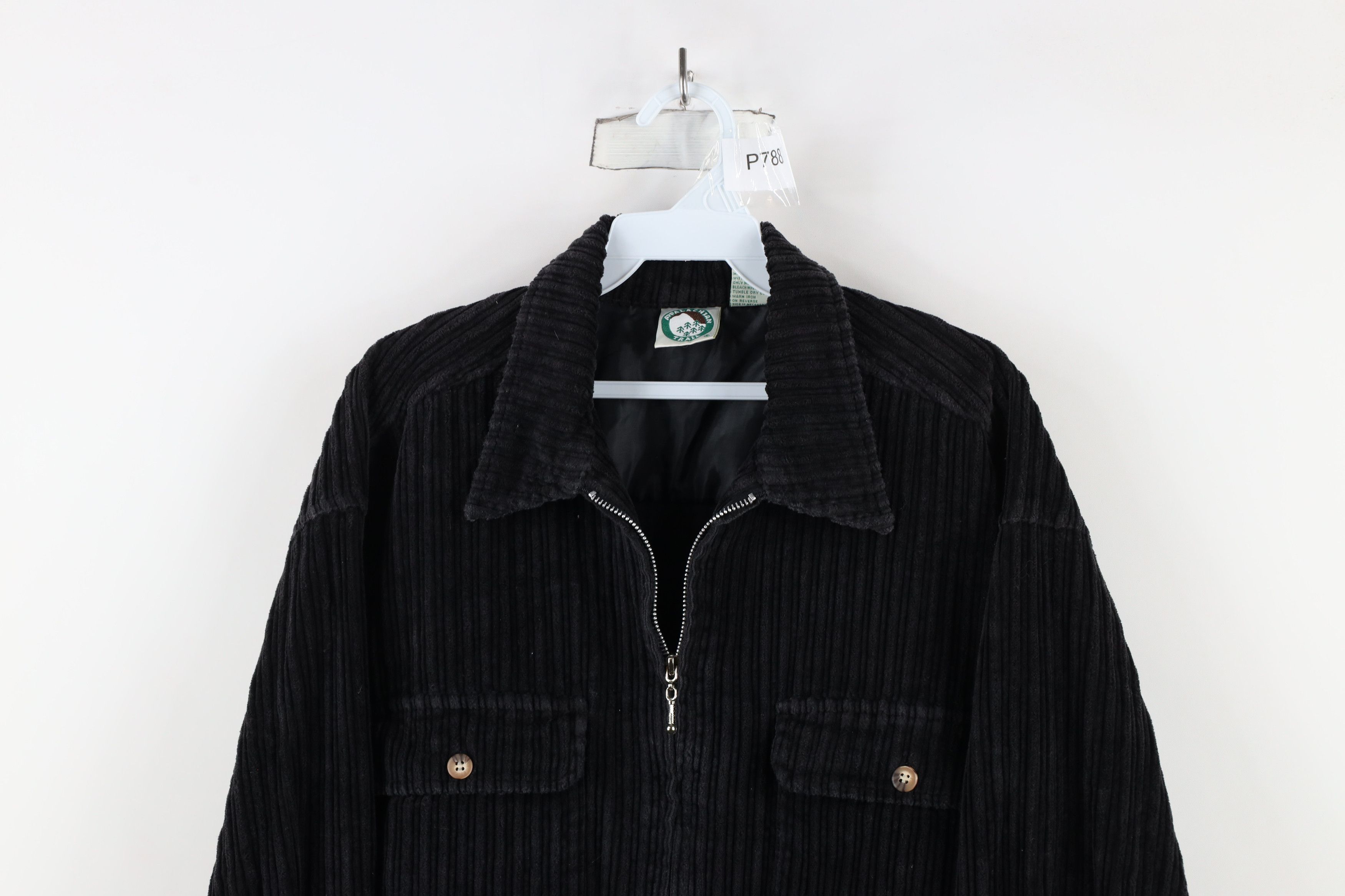 Vintage Vintage 90s Streetwear Full Zip Shirt Jacket Shacket Black Size US L / EU 52-54 / 3 - 2 Thumbnail