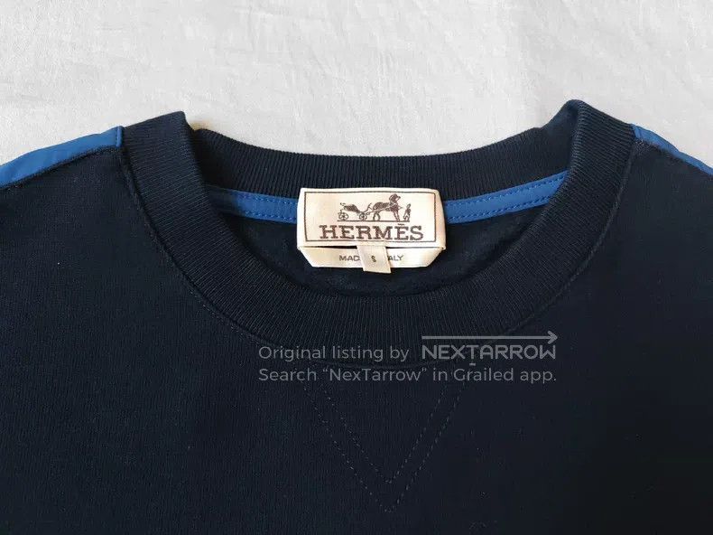 Hermes Hermes Round-neck hooded sweatshirt, deep blue, thick and Size US S / EU 44-46 / 1 - 2 Thumbnail