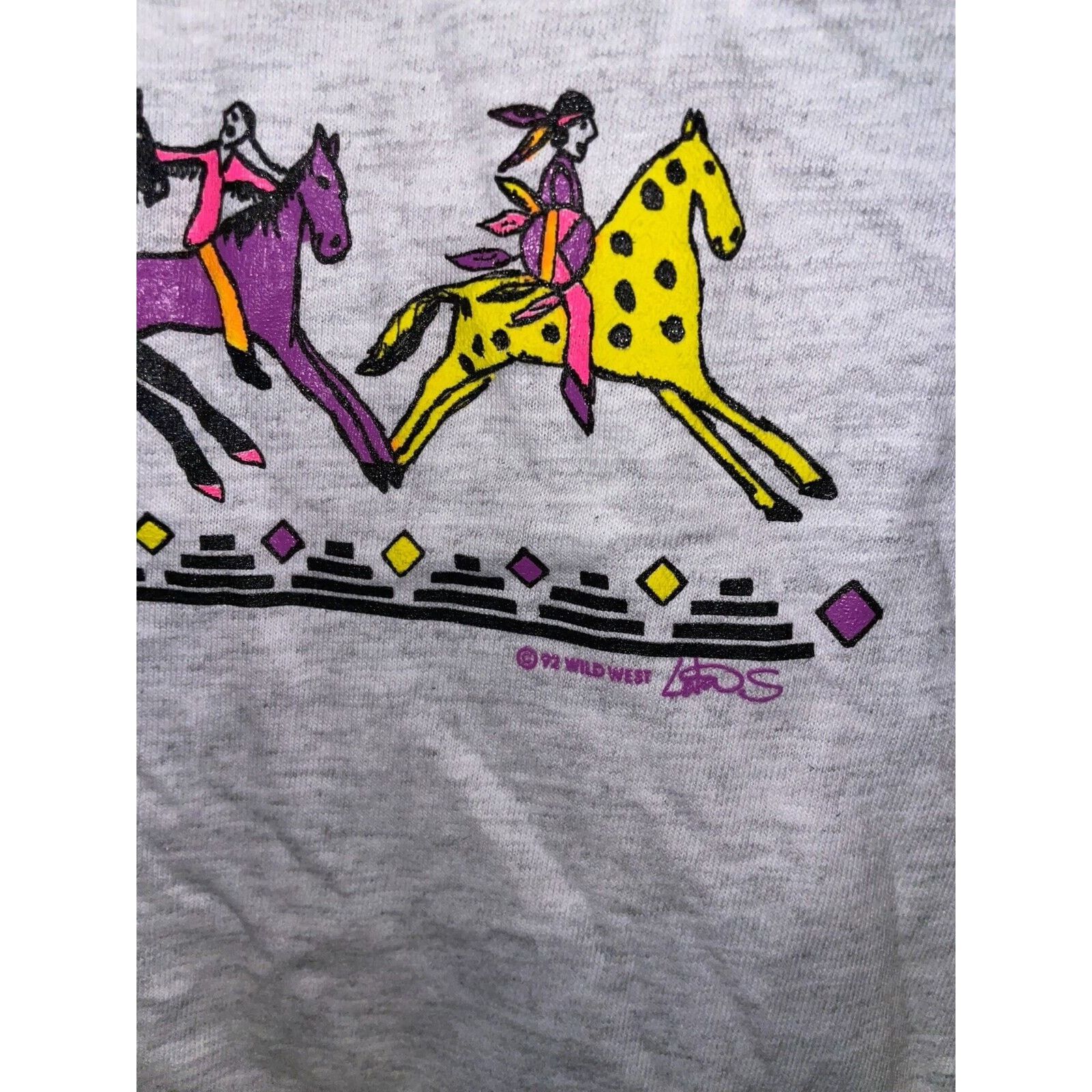 Signal Sport Vintage Taos Shirt NM Native American Horses Tee VTG M 90s Size US M / EU 48-50 / 2 - 7 Thumbnail