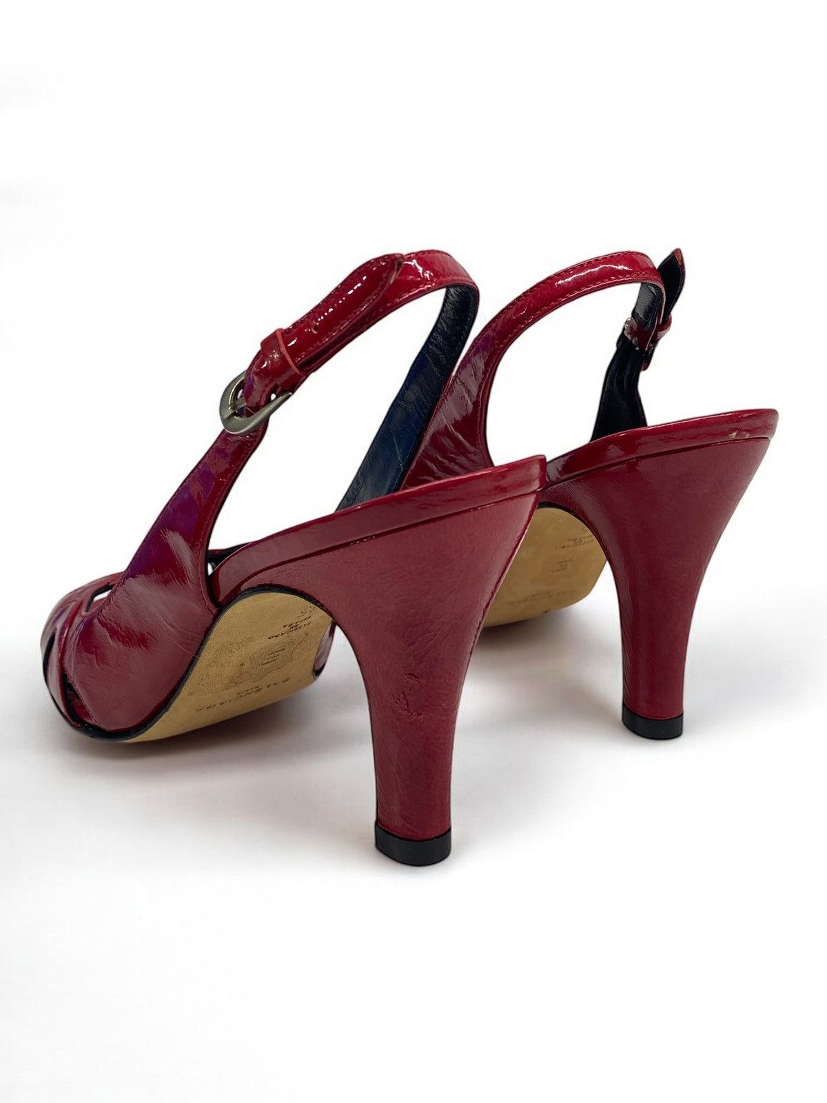 Balenciaga 🔥 BALENCIAGA RED HEELS Y2K CUTOUT SLINGBACK DIVA ENERGY Size US 4 / IT 34 - 9 Thumbnail