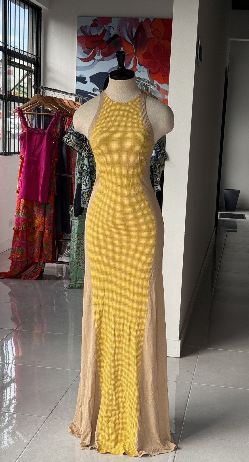 Fendi Fendi Yellow Jersey Dress Size XS / US 0-2 / IT 36-38 - 10 Thumbnail