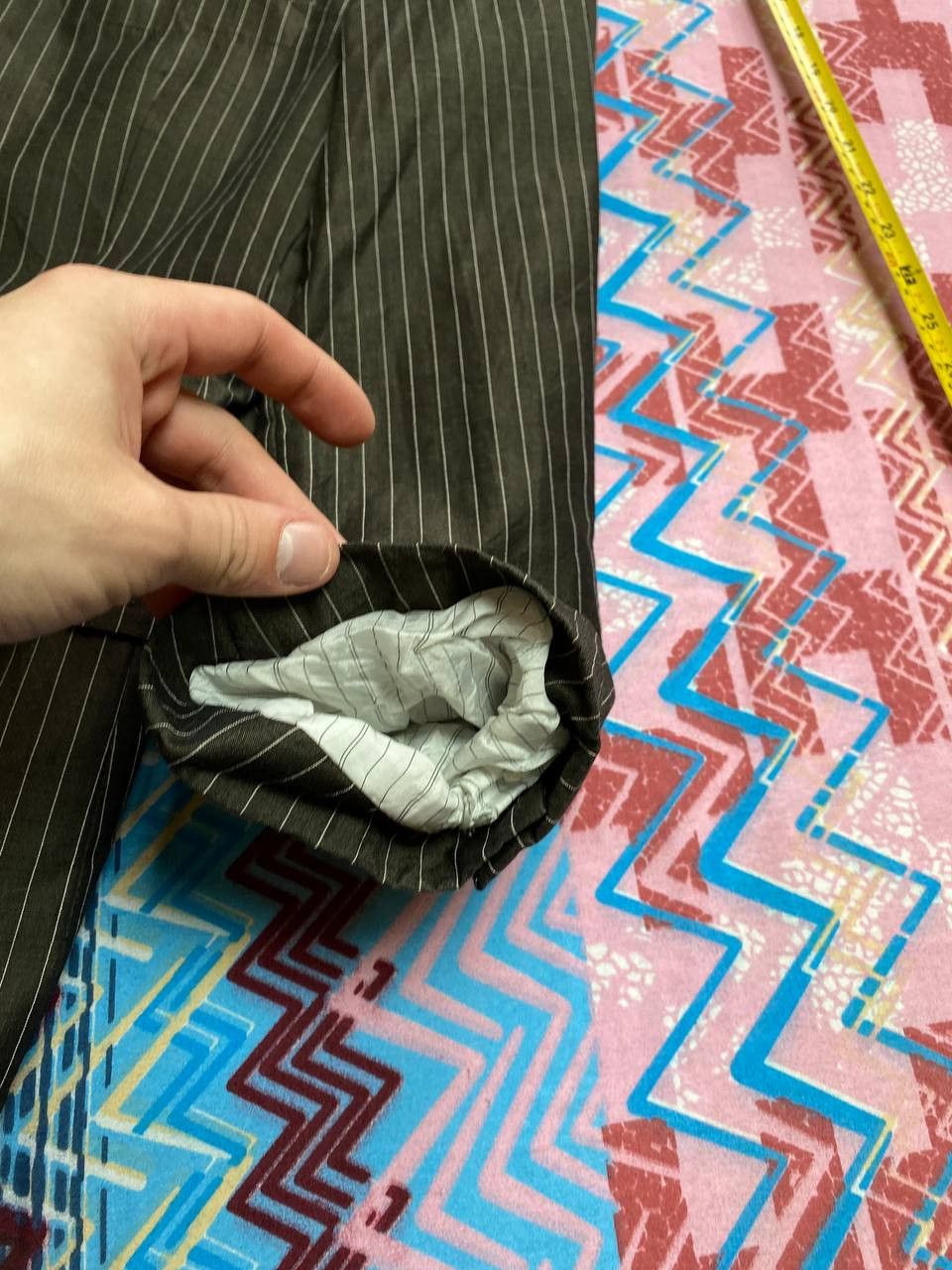 Hugo Boss Vintage Blazer Hugo Boss black striped Y2K Streetwear Size 40R - 8 Thumbnail