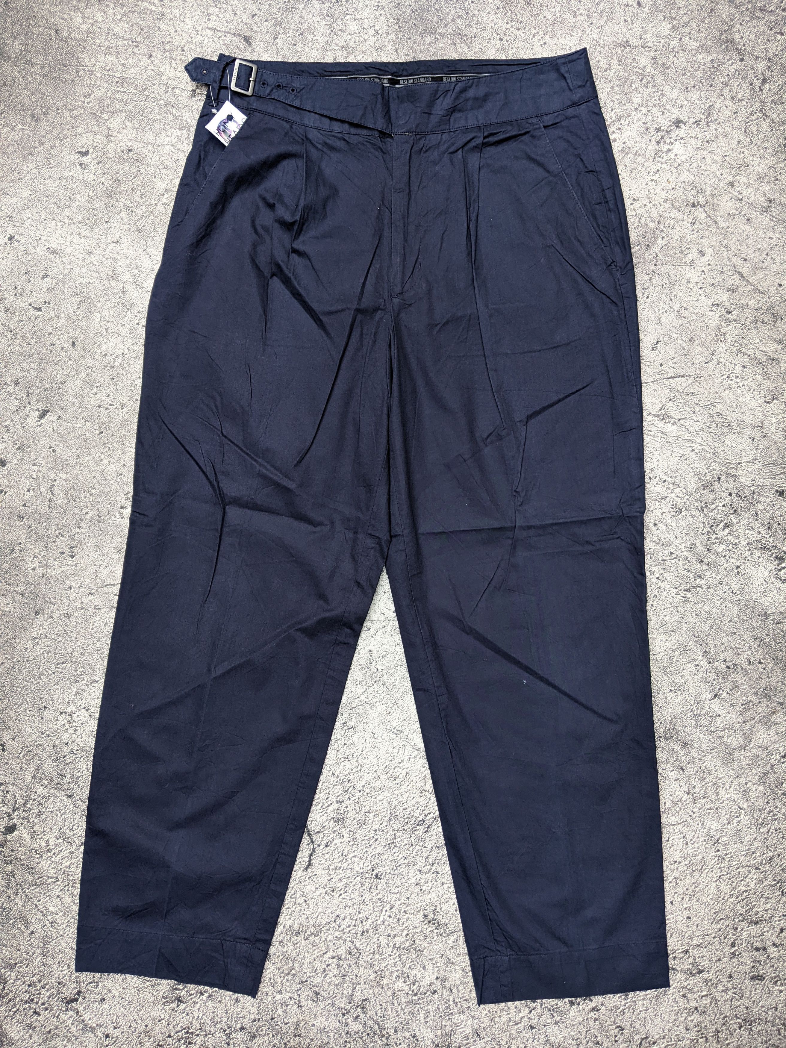 Japanese Brand Beslow Standard Gurkha Ankle Pants Navy 🔵 Size US 30 / EU 46 - 1 Thumbnail