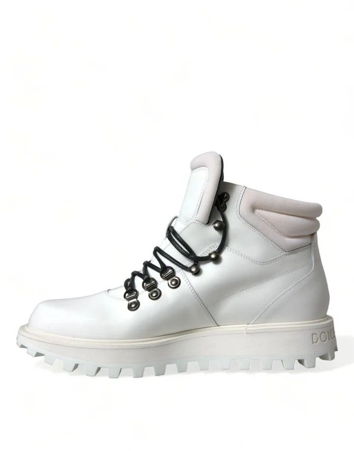 Dolce & Gabbana o1y0125 Logo Ankle Boots in White/Light Pink Size US 12 / EU 45 - 5 Thumbnail