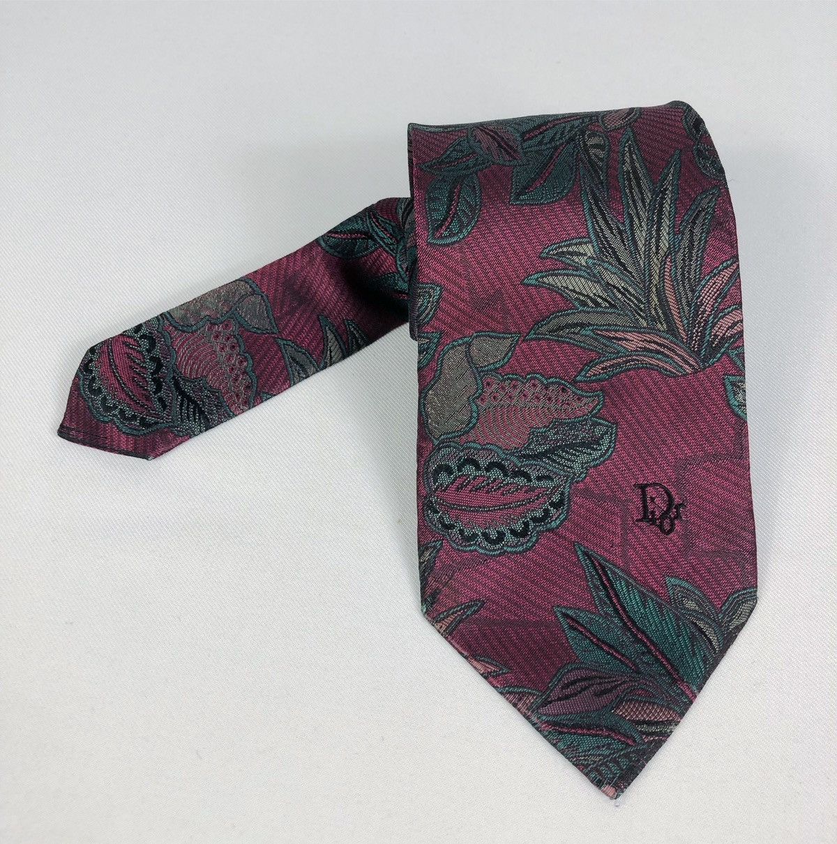 Christian Dior Monsieur Rare Vintage Christian Dior Monsieur Flora Silk Tie Size ONE SIZE - 10 Thumbnail