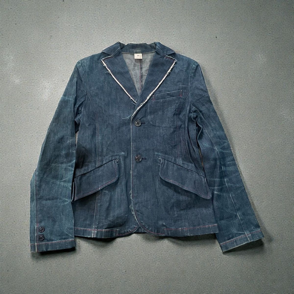 Issey Miyake 90s Issey Miyake Denim Blazer Jacket Size S / US 4 / IT 40 - 3 Thumbnail