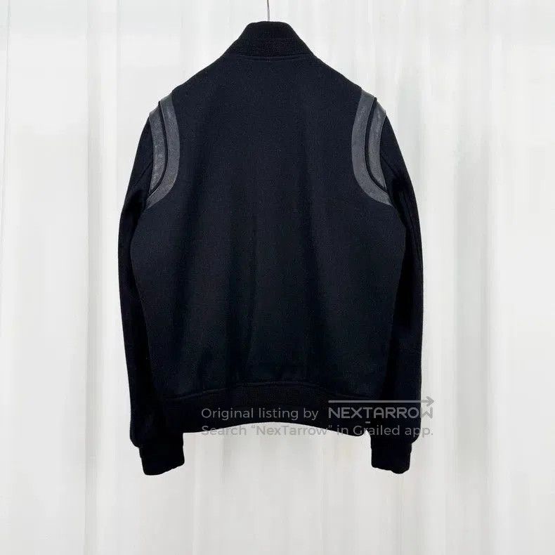 Saint Laurent Paris Saint Laurent Black Wool Leather Trim Bomber Jacket . Size US S / EU 44-46 / 1 - 2 Thumbnail