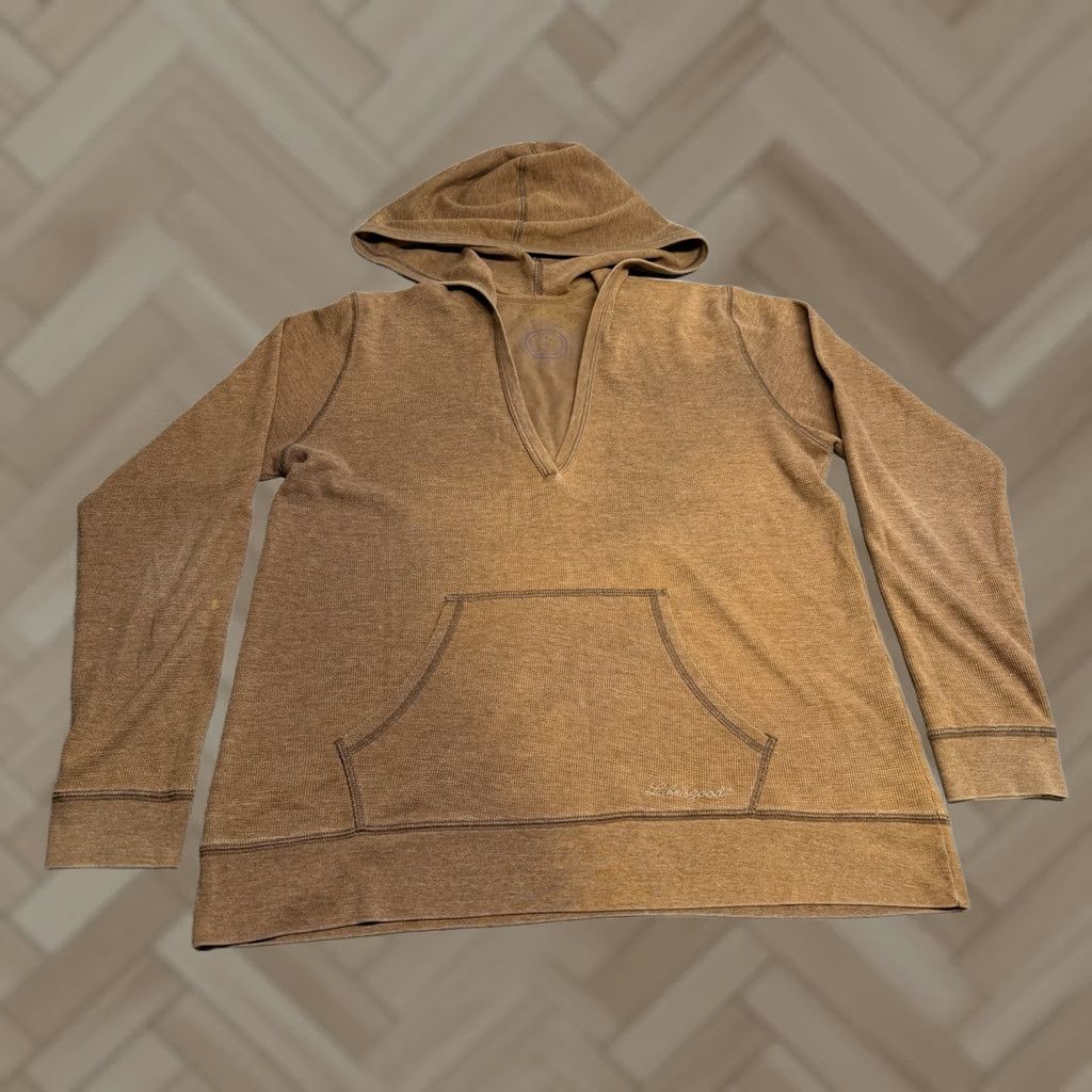 Life is Good Life is Good Hooded Top Womens L Brown V-Neck Pullover Hoodie Size L / US 10 / IT 46 - 1 Thumbnail