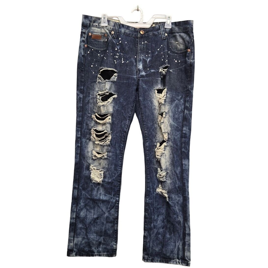 Winchester Winchester Mens 36 Factory Distressed Bleached Lined Jeans Size US 36 / EU 52 - 1 Thumbnail