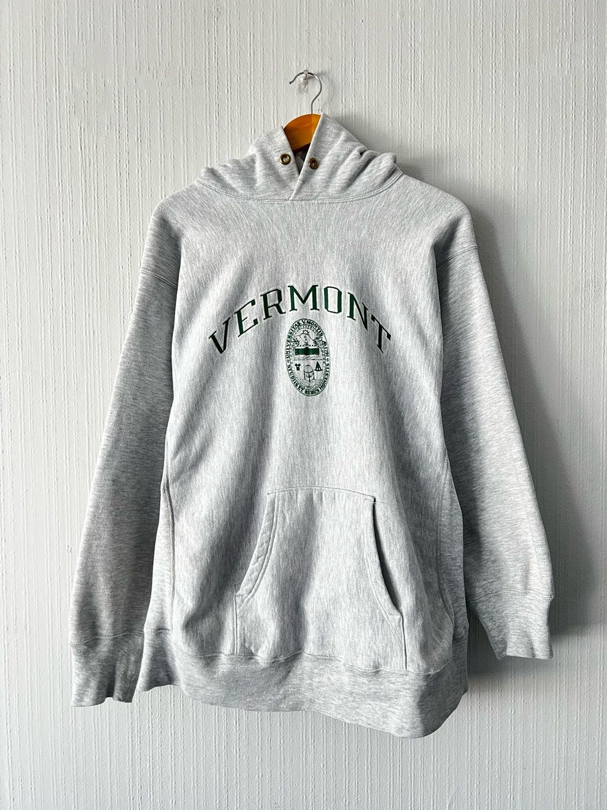 Champion Vintage 80s Champion Reverse Weave Vermont Hoodie Size US XL / EU 56 / 4 - 1 Thumbnail