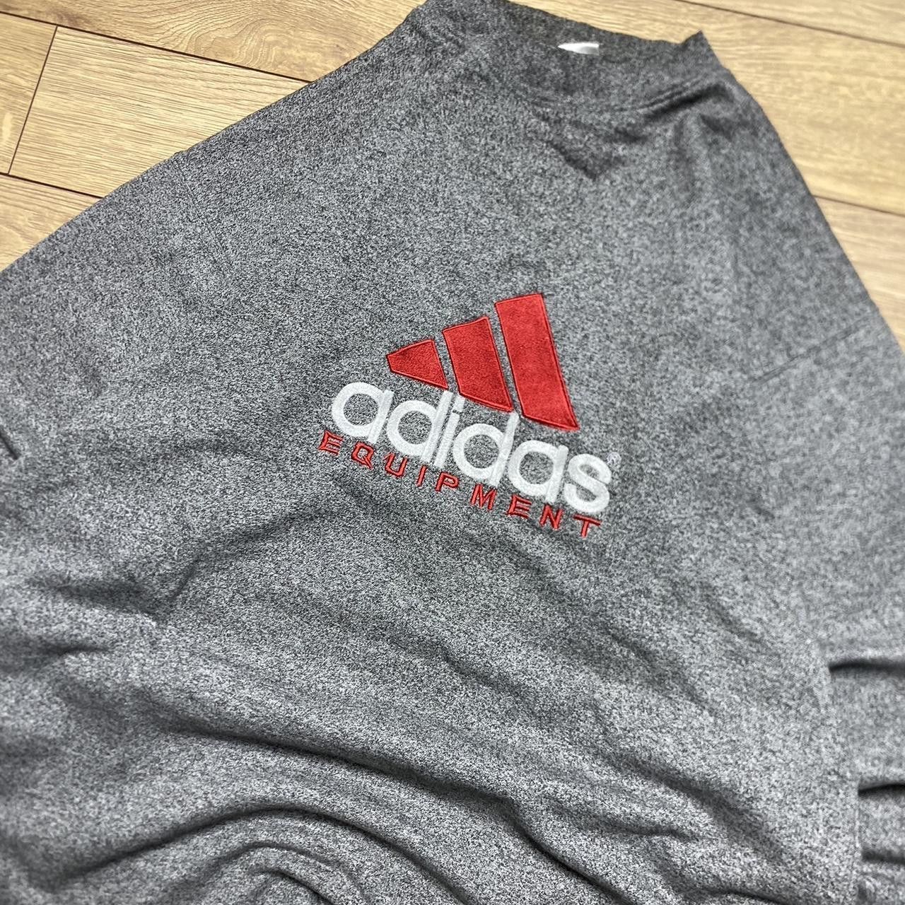 Adidas 90s Adidas Equipment Vintage Sweatshirt Grey Size US L / EU 52-54 / 3 - 2 Thumbnail