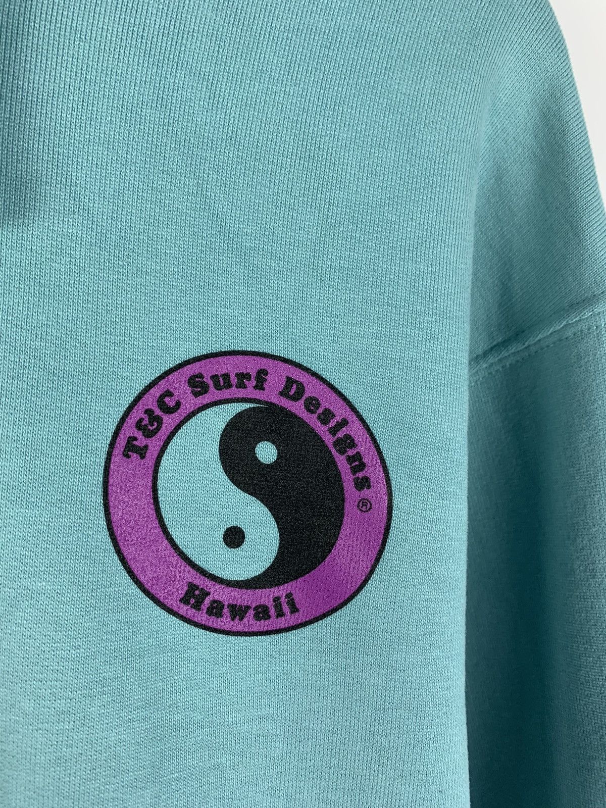 Designer T&C Surf Designs Hawaii Hoodie Men’s Size M Baby Blue Top Size US M / EU 48-50 / 2 - 9 Thumbnail