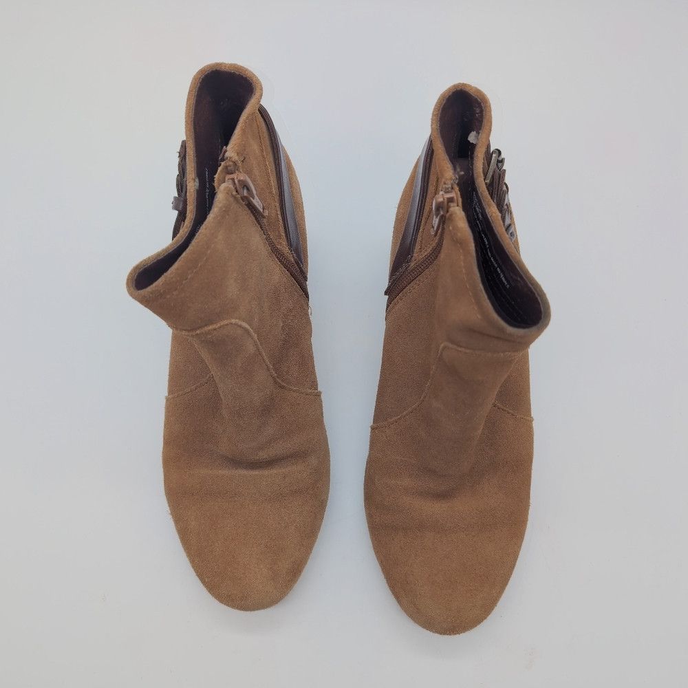 Bass Bass Ayda Brown Suede Ankle Boots Sz 7.5 Size US 7.5 / IT 37.5 - 3 Thumbnail