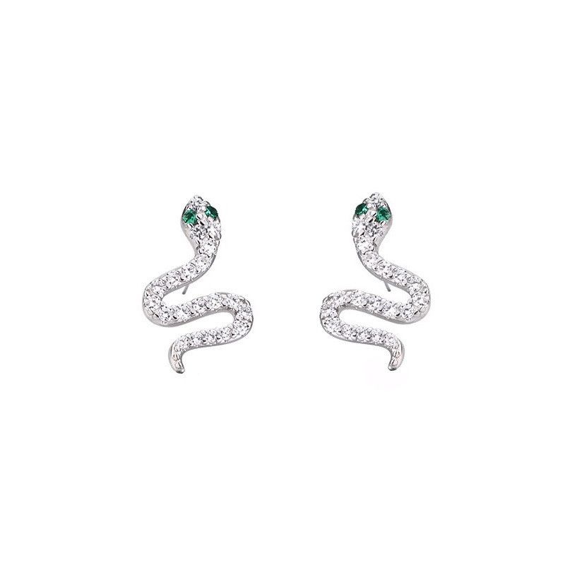 Jewelry Snake Crazy Earrings One Pairs Chrome Jewelry Size ONE SIZE - 5 Thumbnail