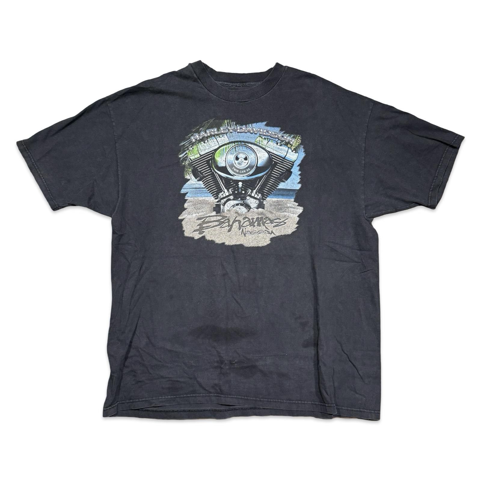 Harley Davidson Harley Davidson Bahamas Engine Island Y2K Graphic Tee Size US XL / EU 56 / 4 - 1 Thumbnail