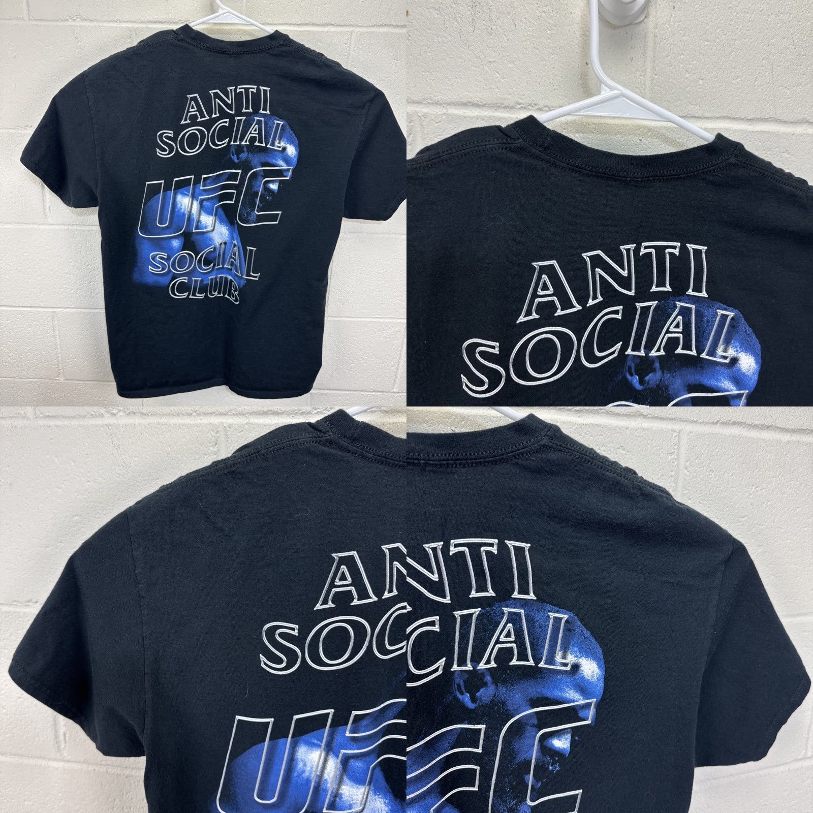 Anti Social Social Club Jon Bones Jones Shirt Men XL Black Anti Social Social Club UFC MMA Double Sided Size US XL / EU 56 / 4 - 9 Thumbnail