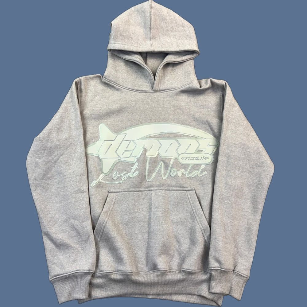 Vintage Demon Basement Hoodie Mens Medium Oatmeal Gray Streetwear Skate Logo Pullover Size US M / EU 48-50 / 2 - 1 Thumbnail
