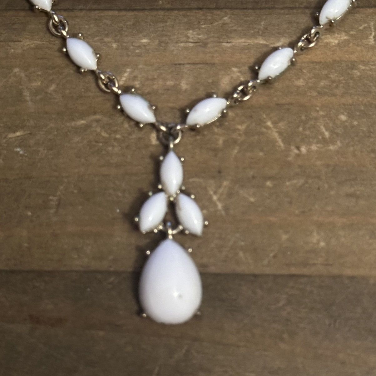 Vintage Vintage Avon NR gold tone white stones lavalier necklace Size ONE SIZE - 3 Thumbnail