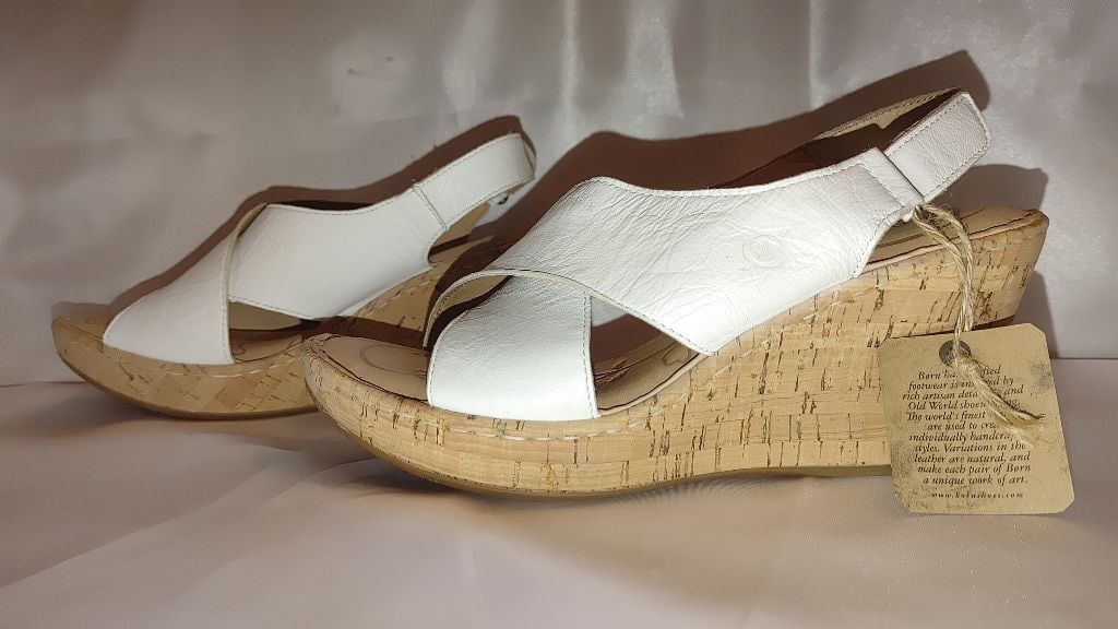 Born Born Jenni Leather Cork Platform Sandals Size 9M NWT Size US 9 / IT 39 - 3 Thumbnail