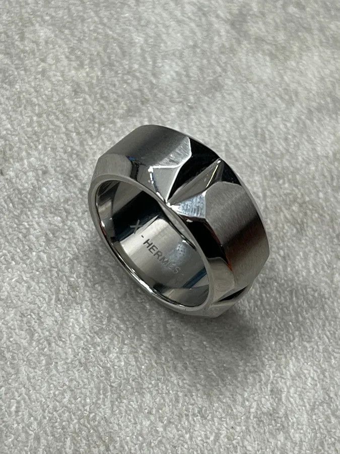 Hermes Hermès Silver Sac à Dépêches Ring Size ONE SIZE - 1 Thumbnail