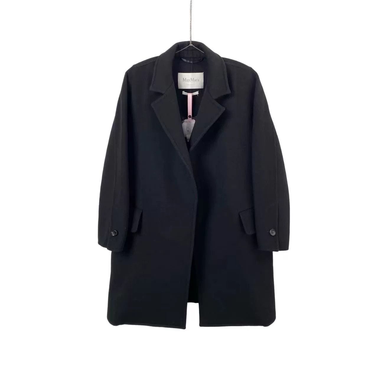 Max Mara Maxmara Black Cashmere Wool Coat 36 Size US S / EU 44-46 / 1 - 1 Thumbnail