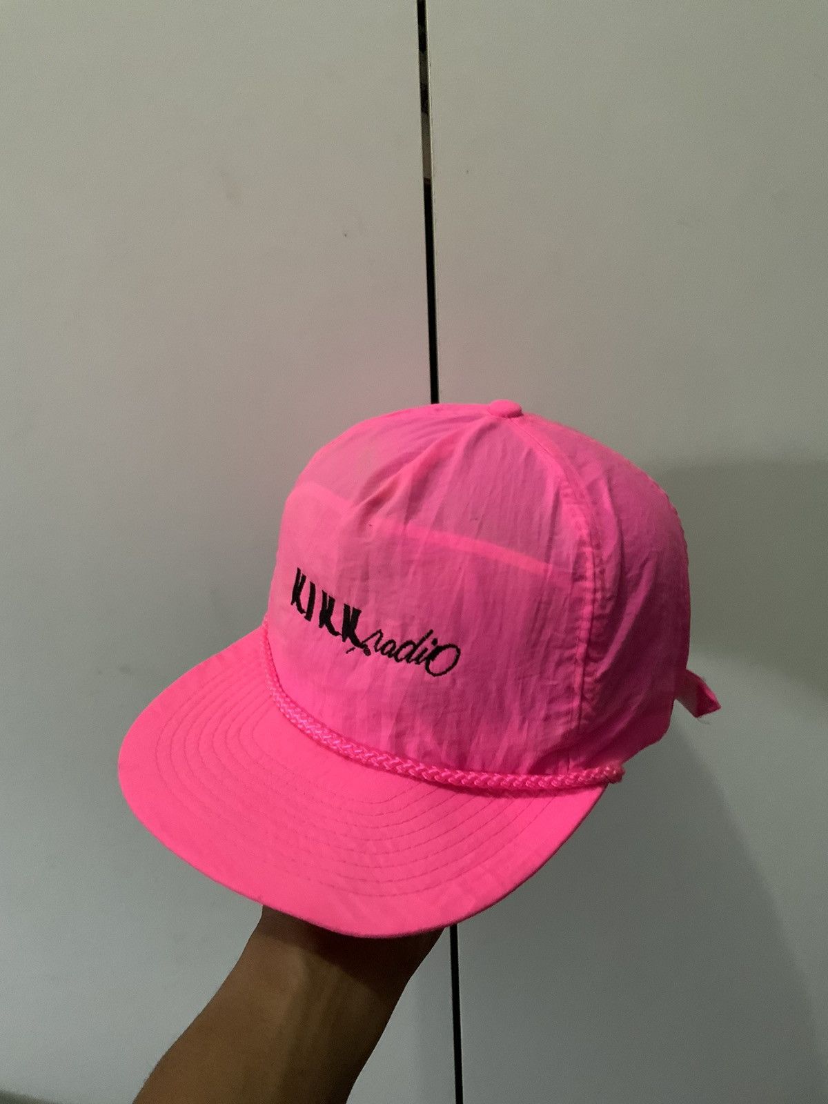 Japanese Brand Vintage KIKK Nadio Nylon Pink Hat Size ONE SIZE - 2 Thumbnail
